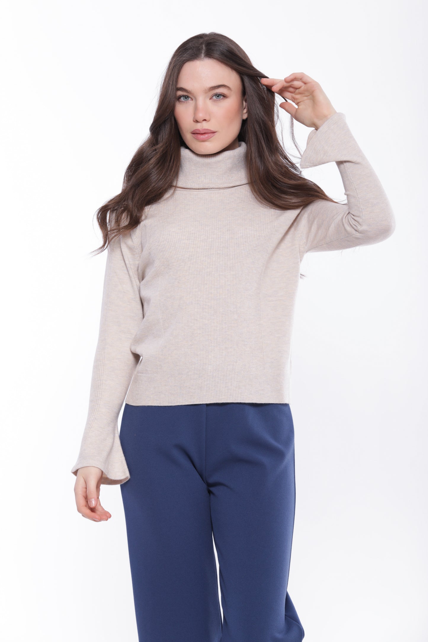 MAGLIA SCOLLO TONDO CON COLLO REMOVIBILE
