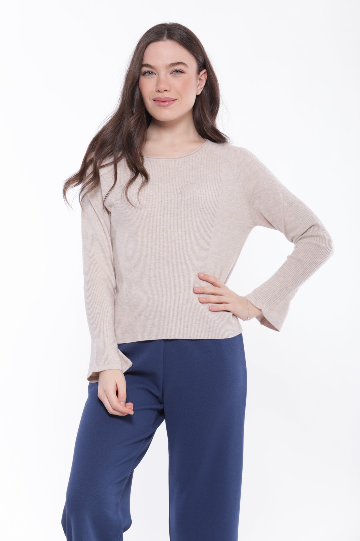 MAGLIA SCOLLO TONDO CON COLLO REMOVIBILE
