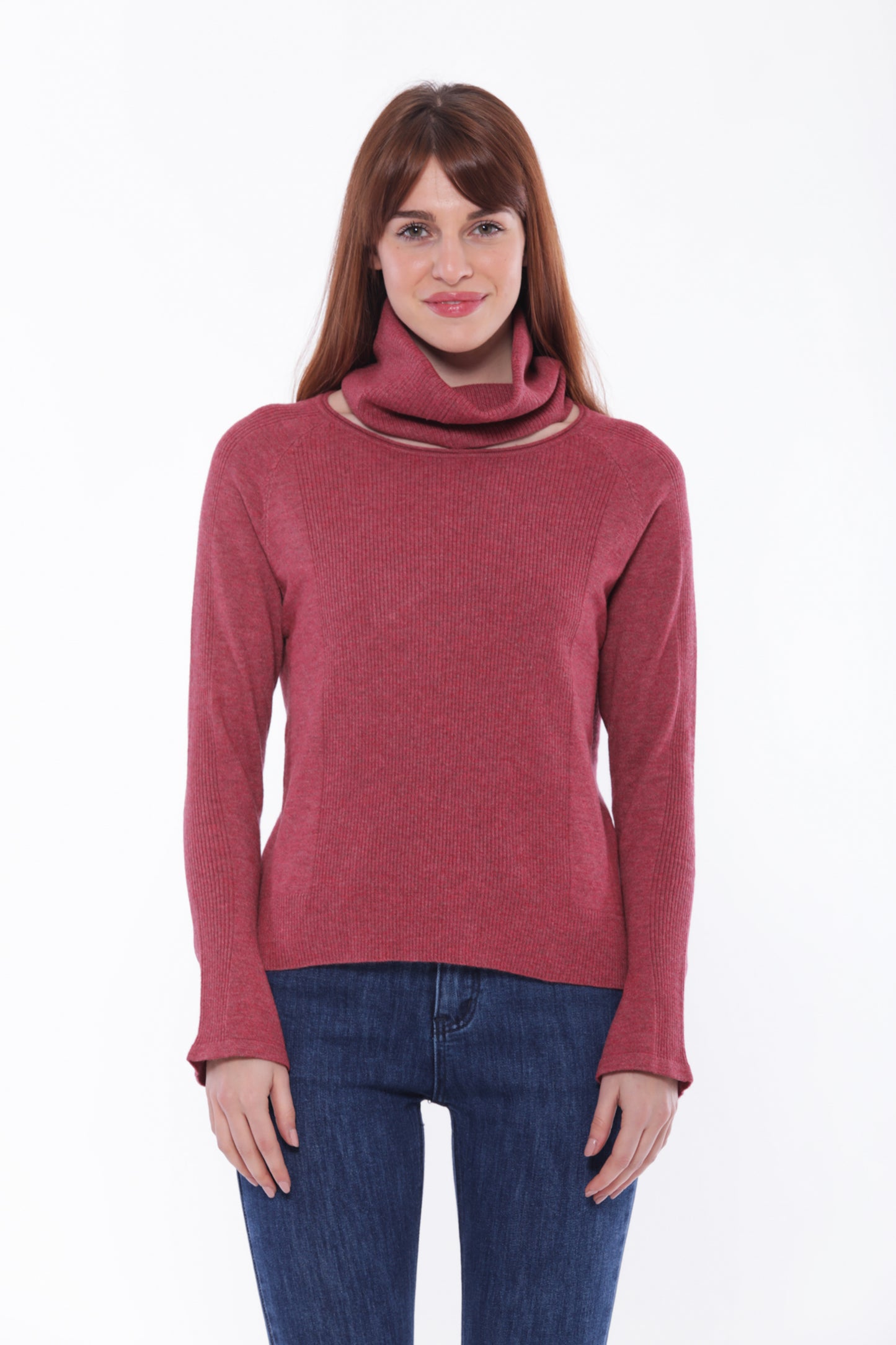 MAGLIA SCOLLO TONDO CON COLLO REMOVIBILE