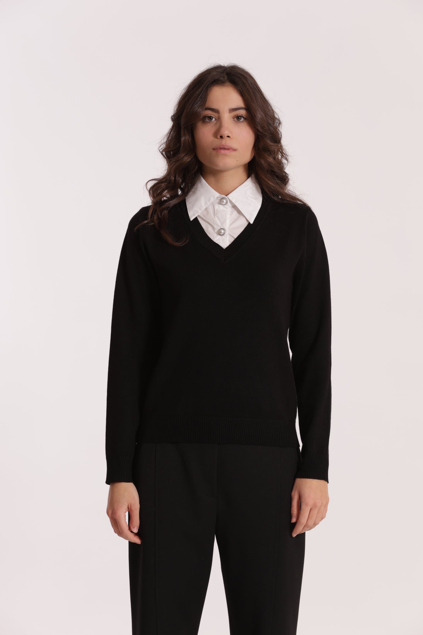 MAGLIA CON COLLETTO DI CAMICIA