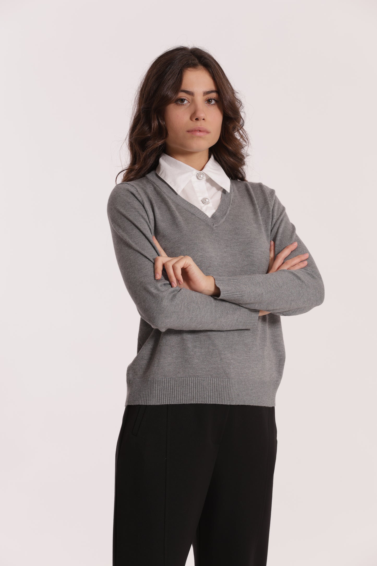 MAGLIA CON COLLETTO DI CAMICIA