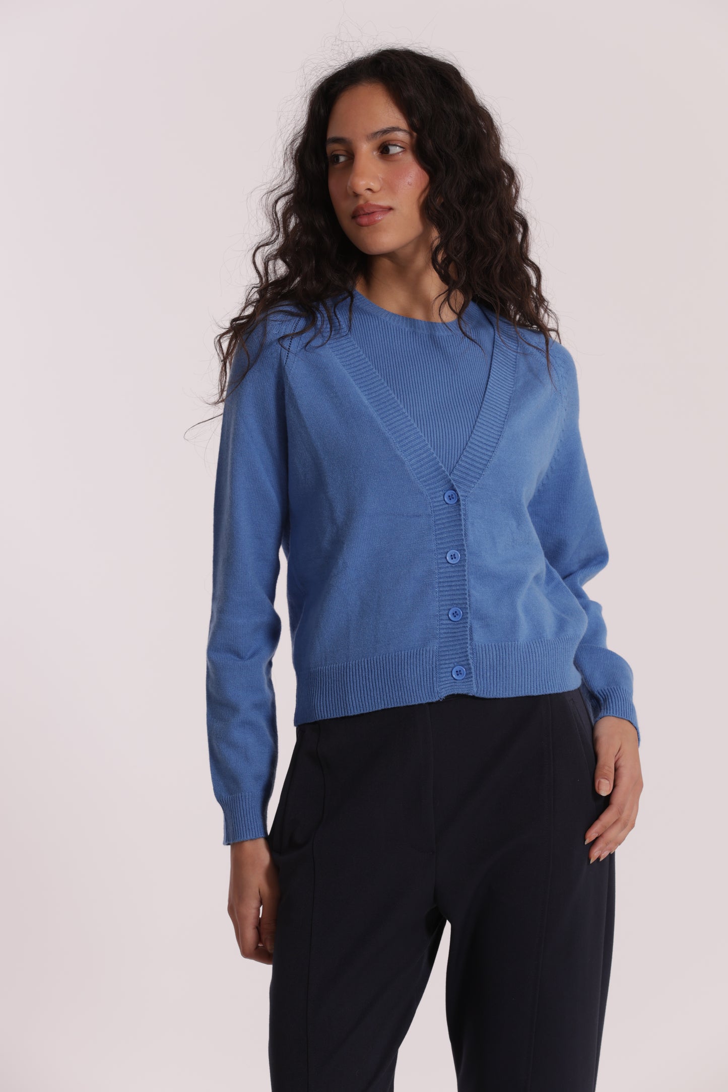 MAGLIA CARDIGAN CON BOTTONI GIOIELLO