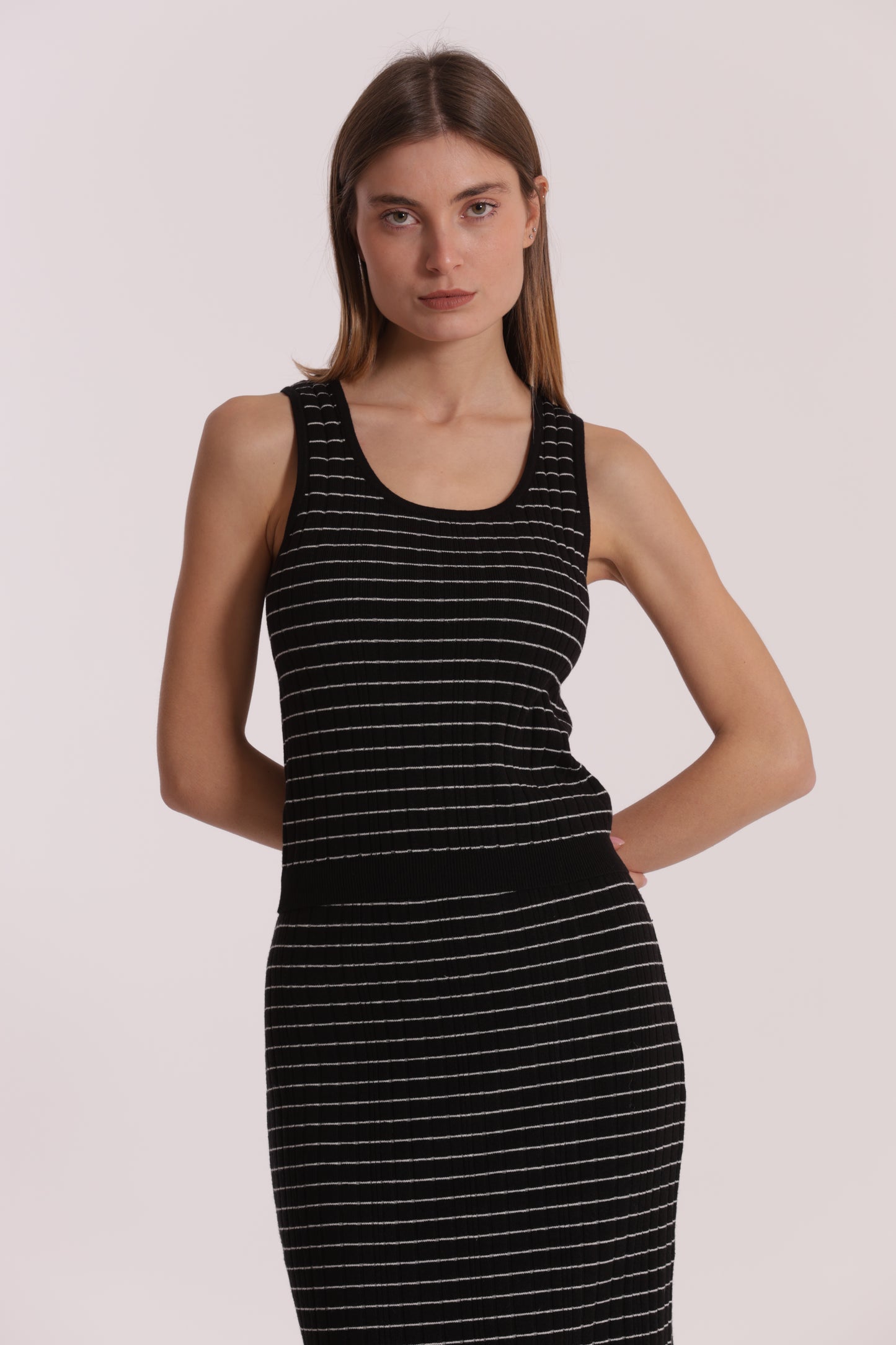 TOP IN MAGLIA A RIGHE