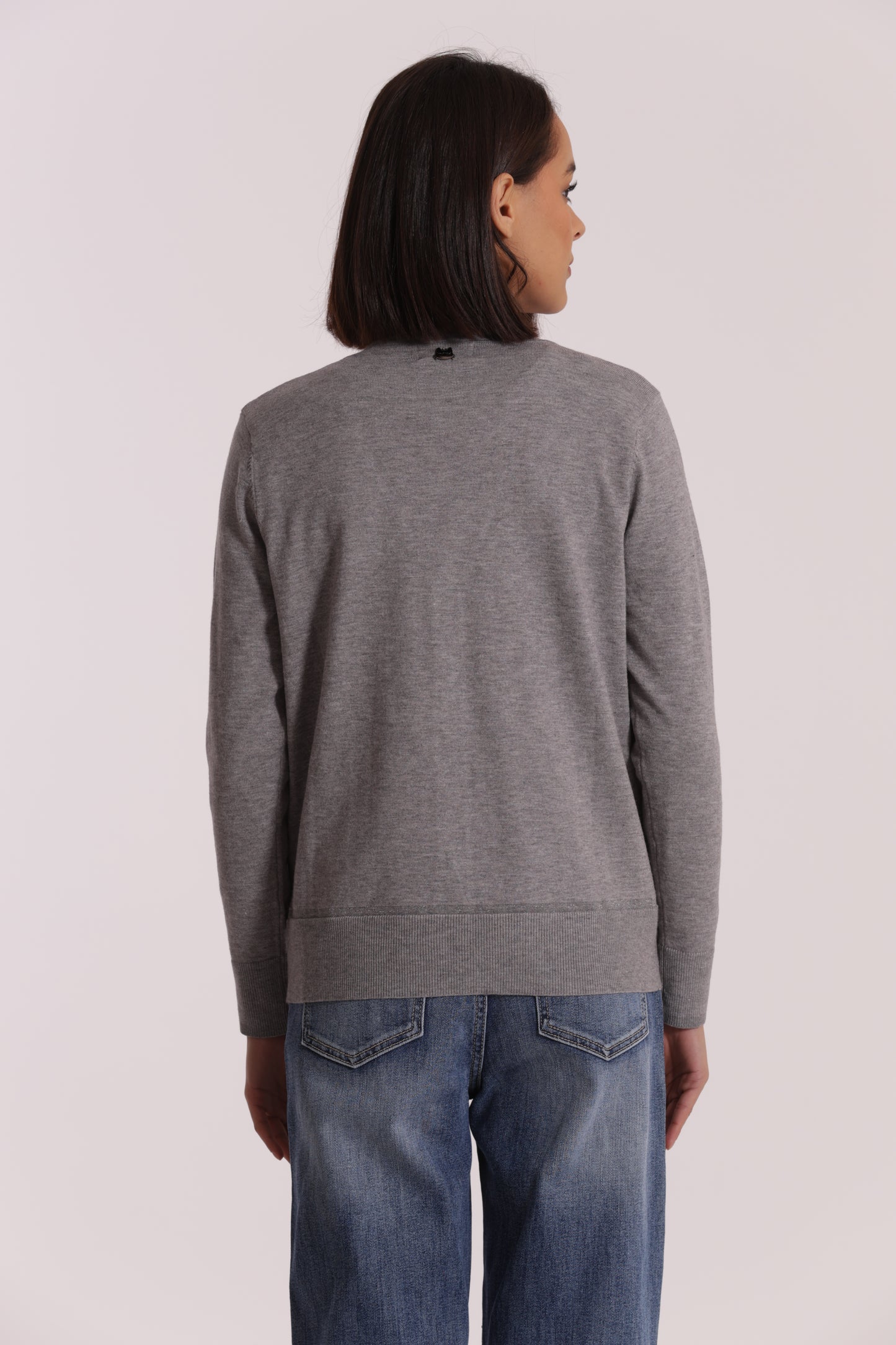 MAGLIA CARDIGAN CON BORDI LUREX