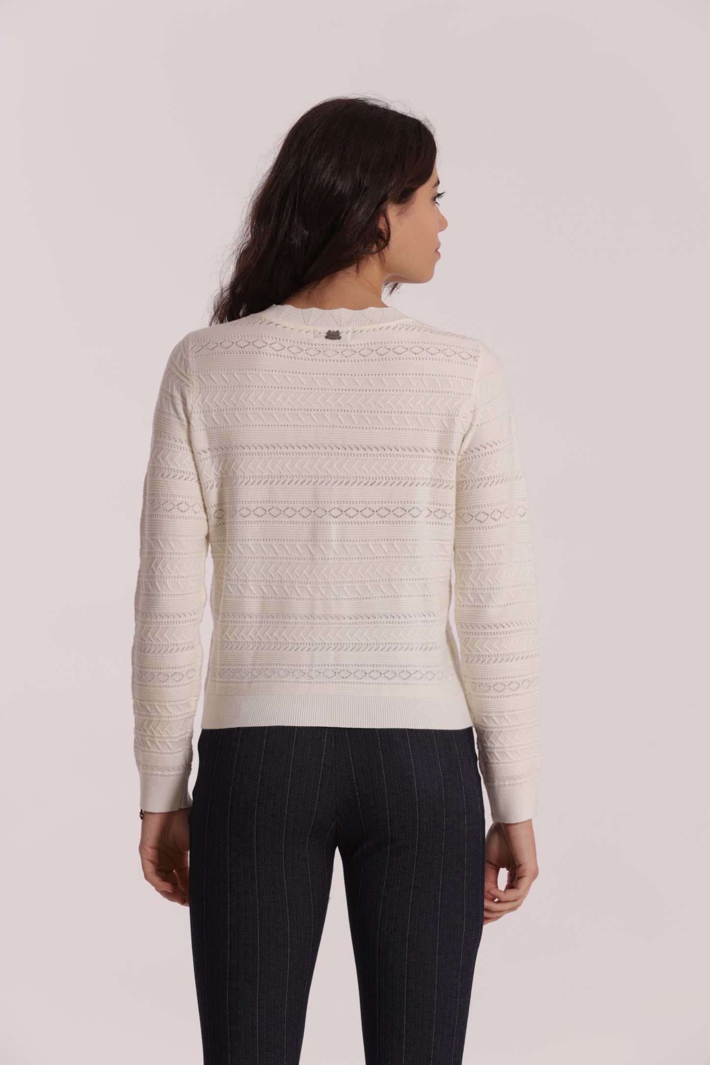 MAGLIA CARDIGAN TRAFORATO