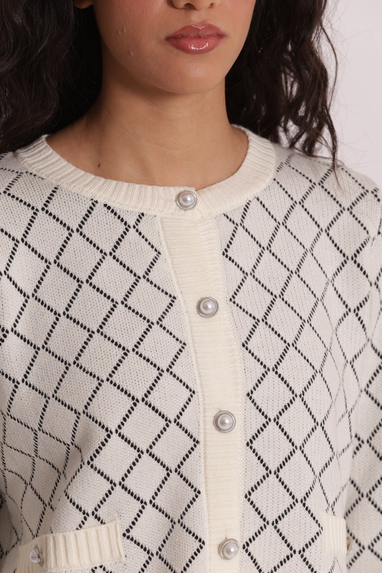 MAGLIA CARDIGAN A ROMBI