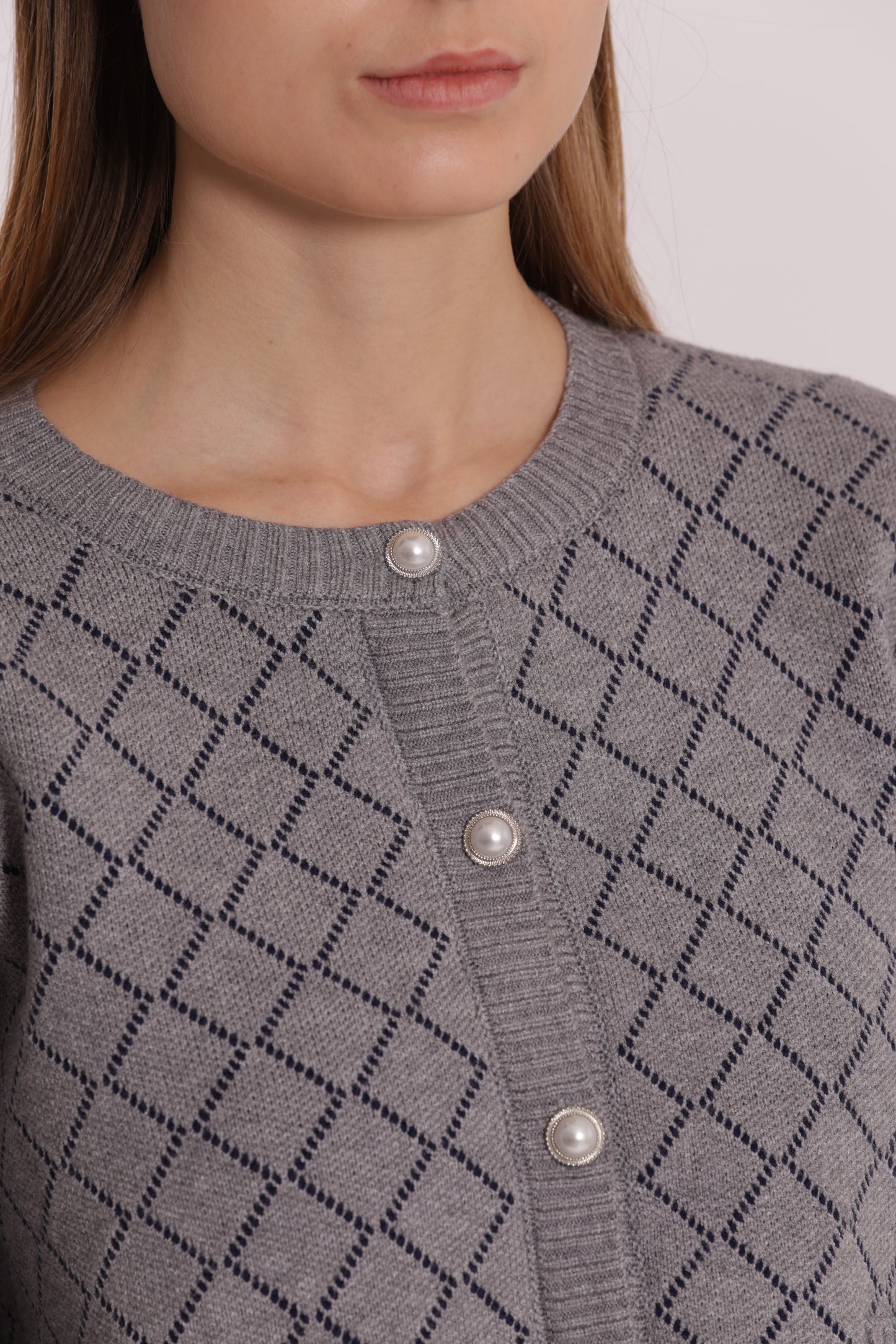MAGLIA CARDIGAN A ROMBI
