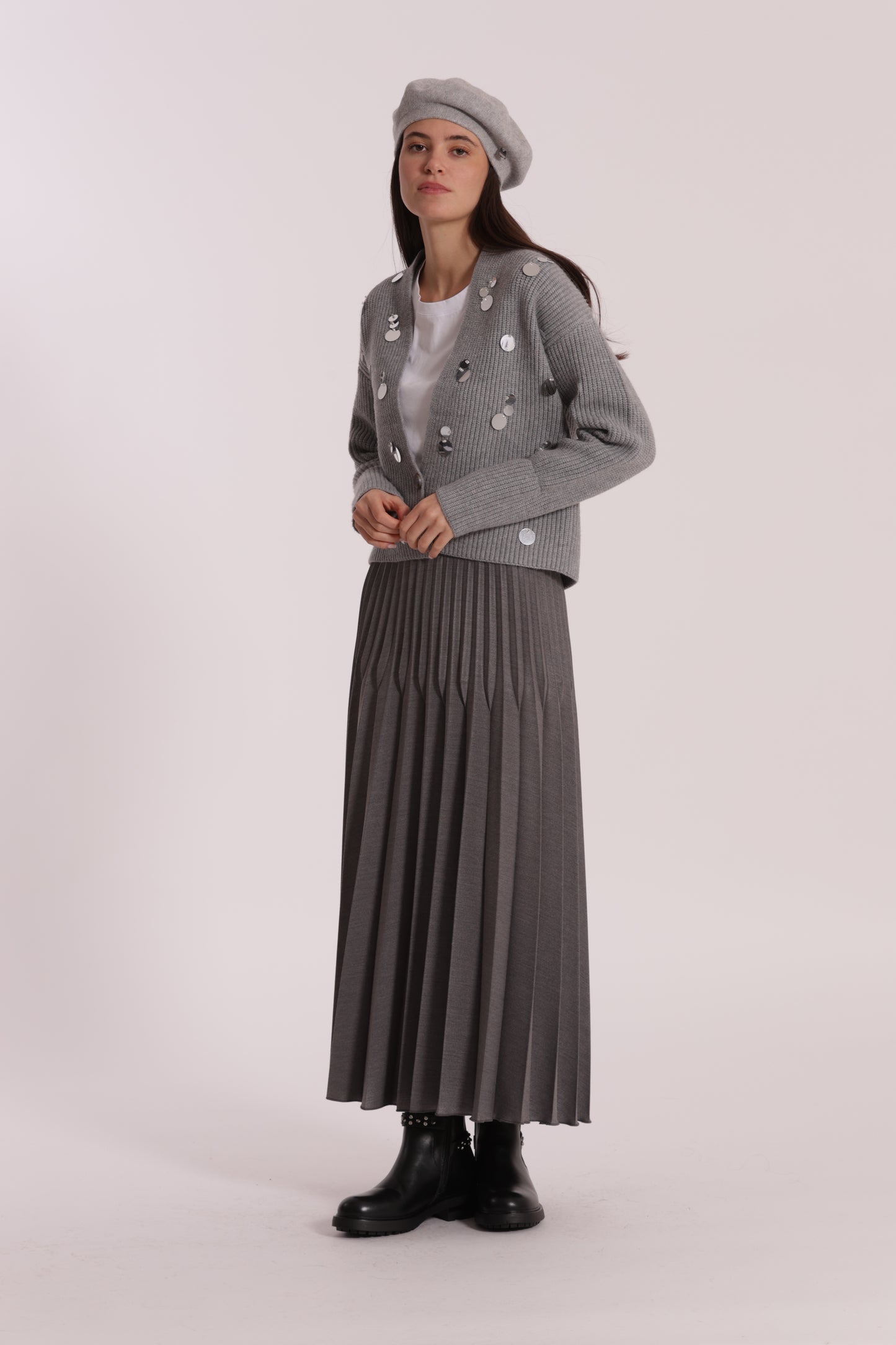 MAGLIA CARDIGAN CON STRASS