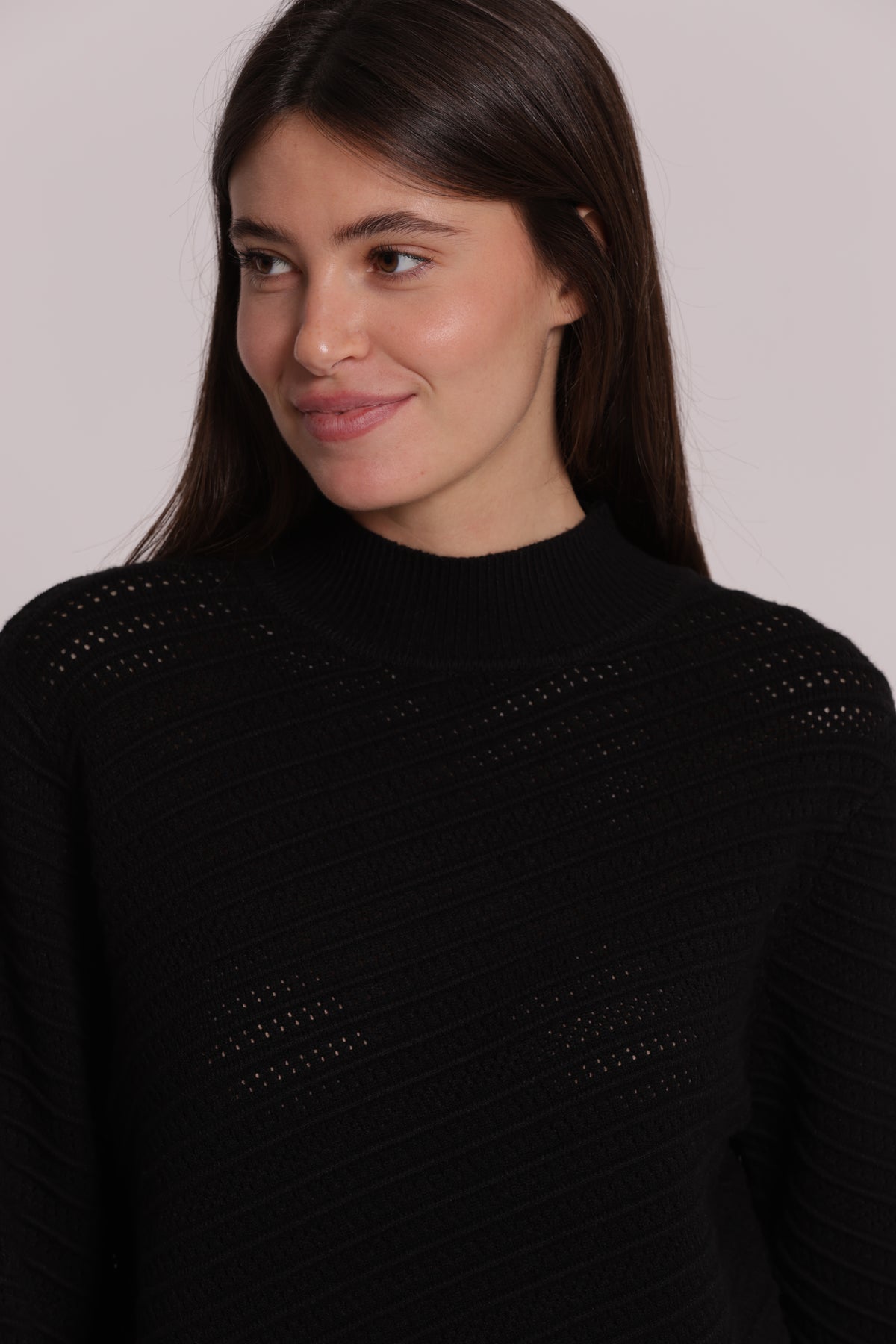 MAGLIA LUPETTO CON TRAMA DIAGONALE