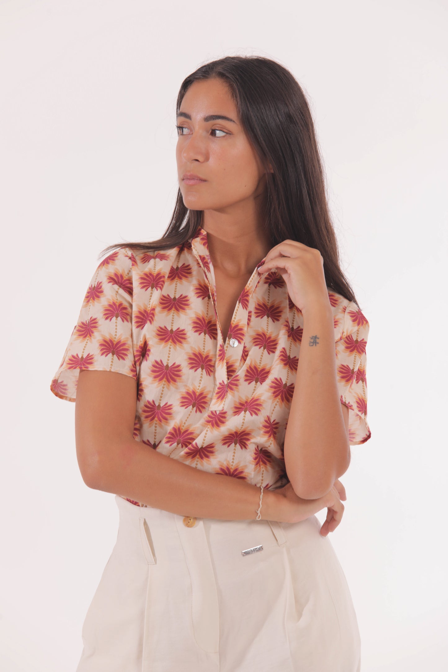 BLUSA CON COLLO ALLA COREANA FANTASIA MAUI