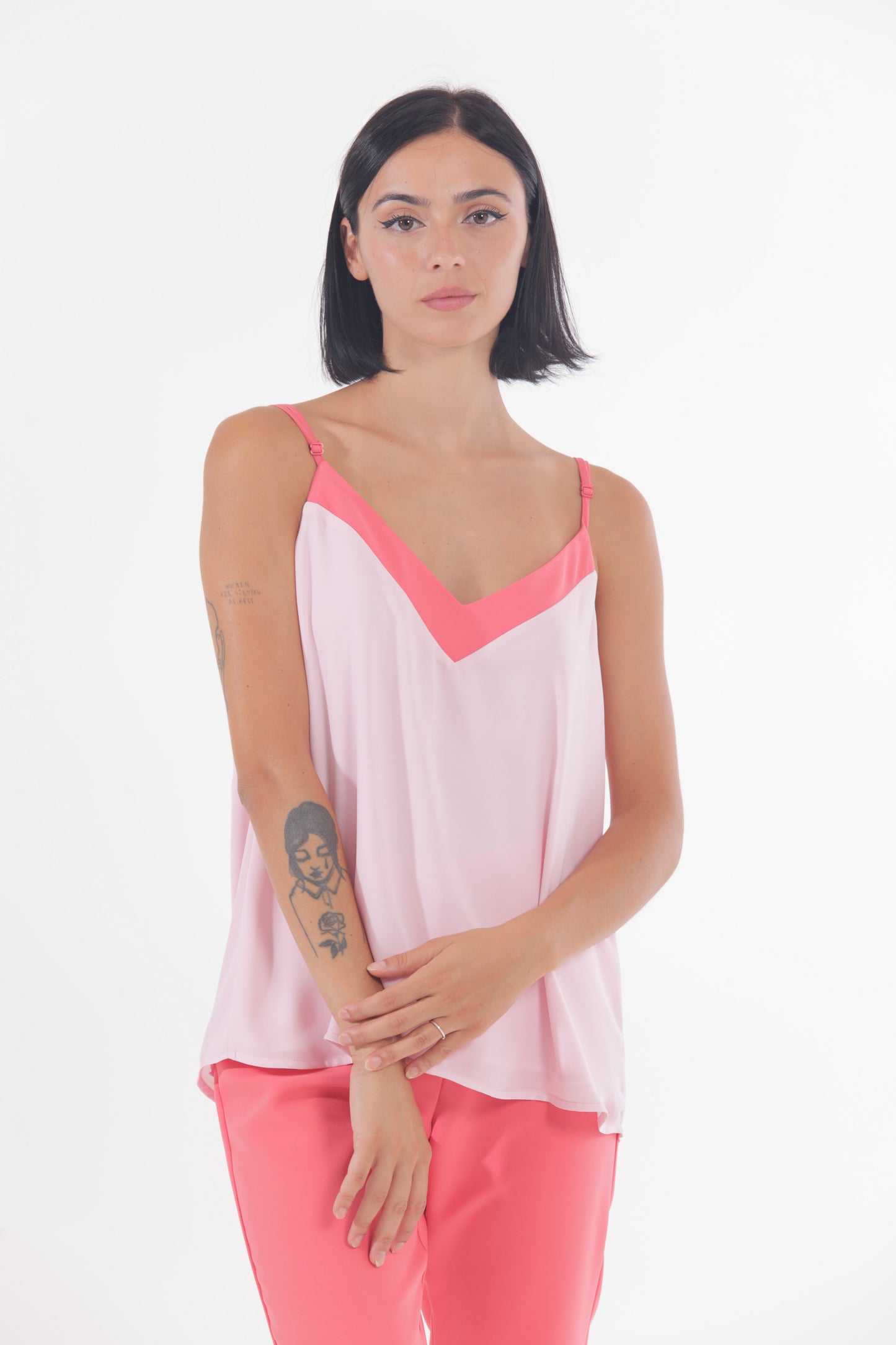 TOP BICOLOR IN GEORGETTE