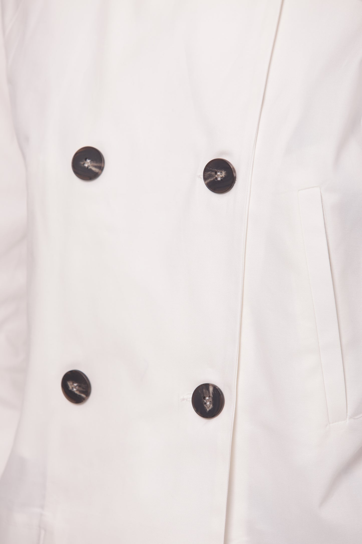TRENCH CROPPED IN GABARDINA