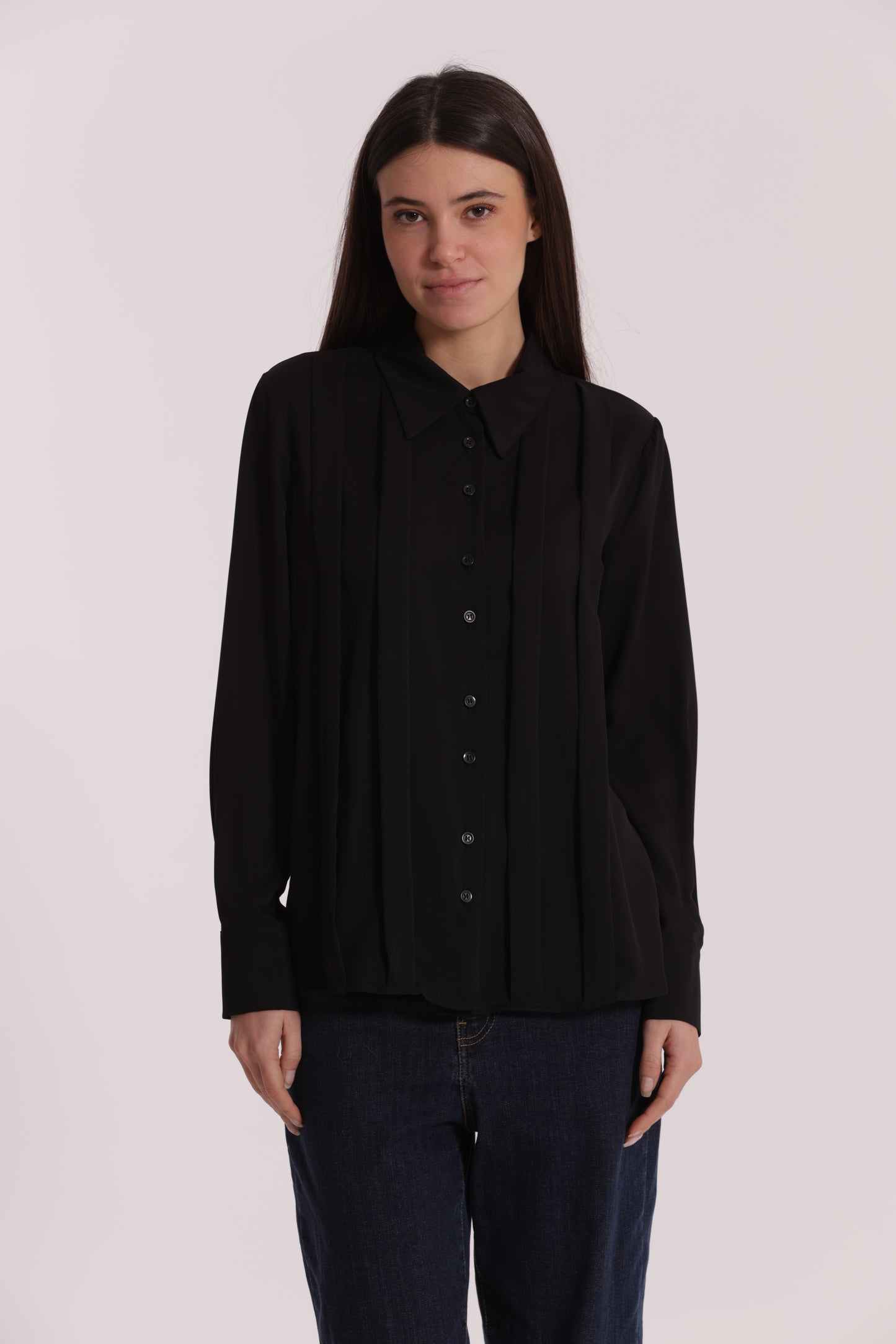 CAMICIA IN SOLTON CON PIEGHE