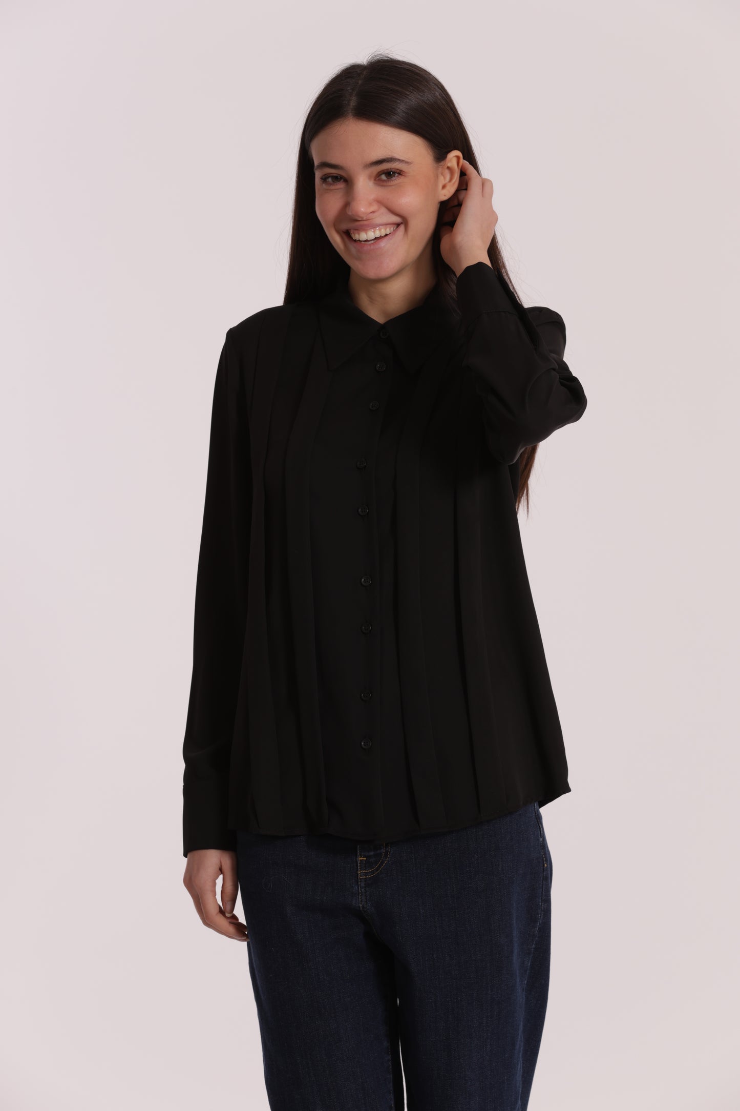 CAMICIA IN SOLTON CON PIEGHE