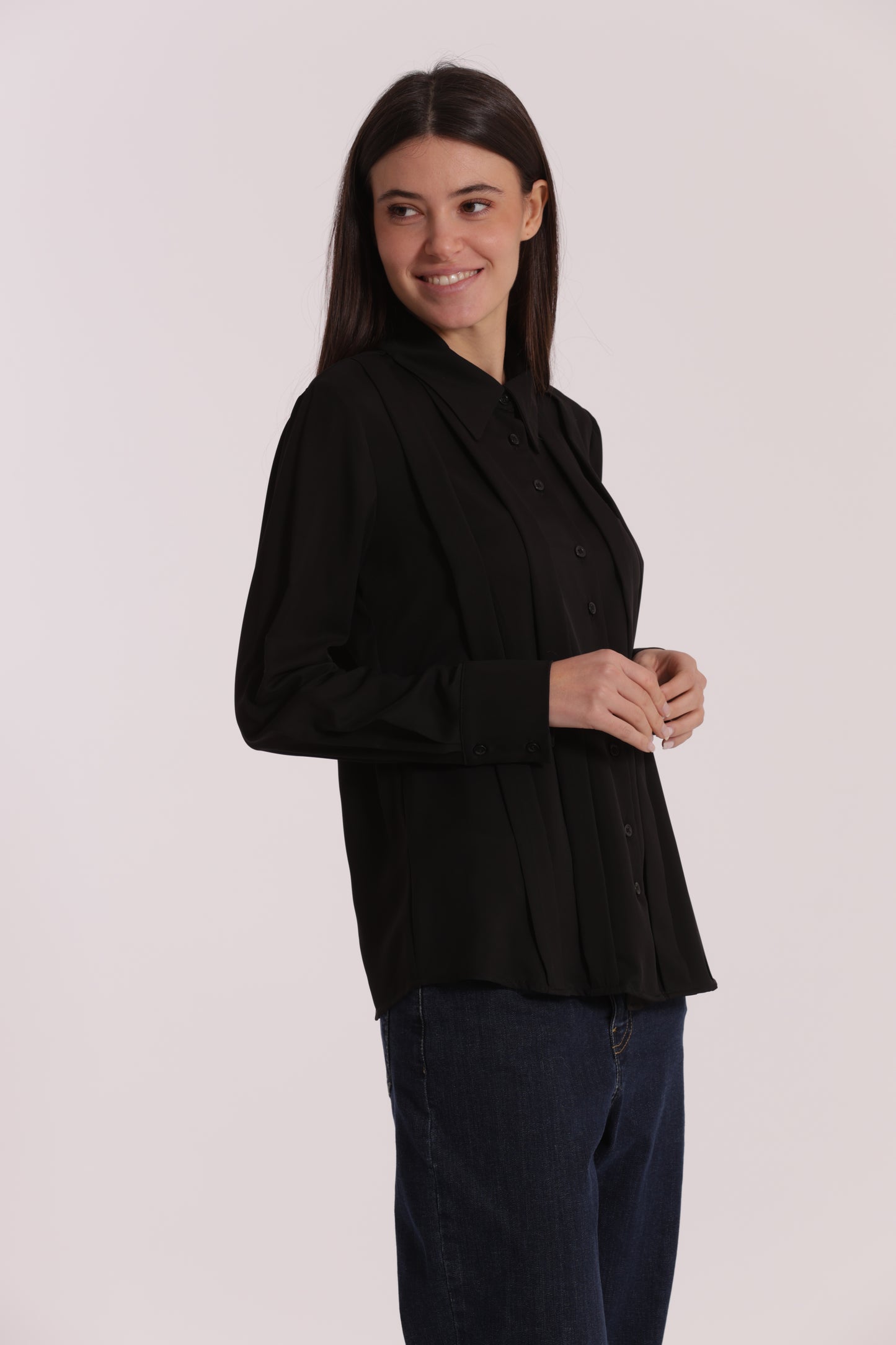 CAMICIA IN SOLTON CON PIEGHE