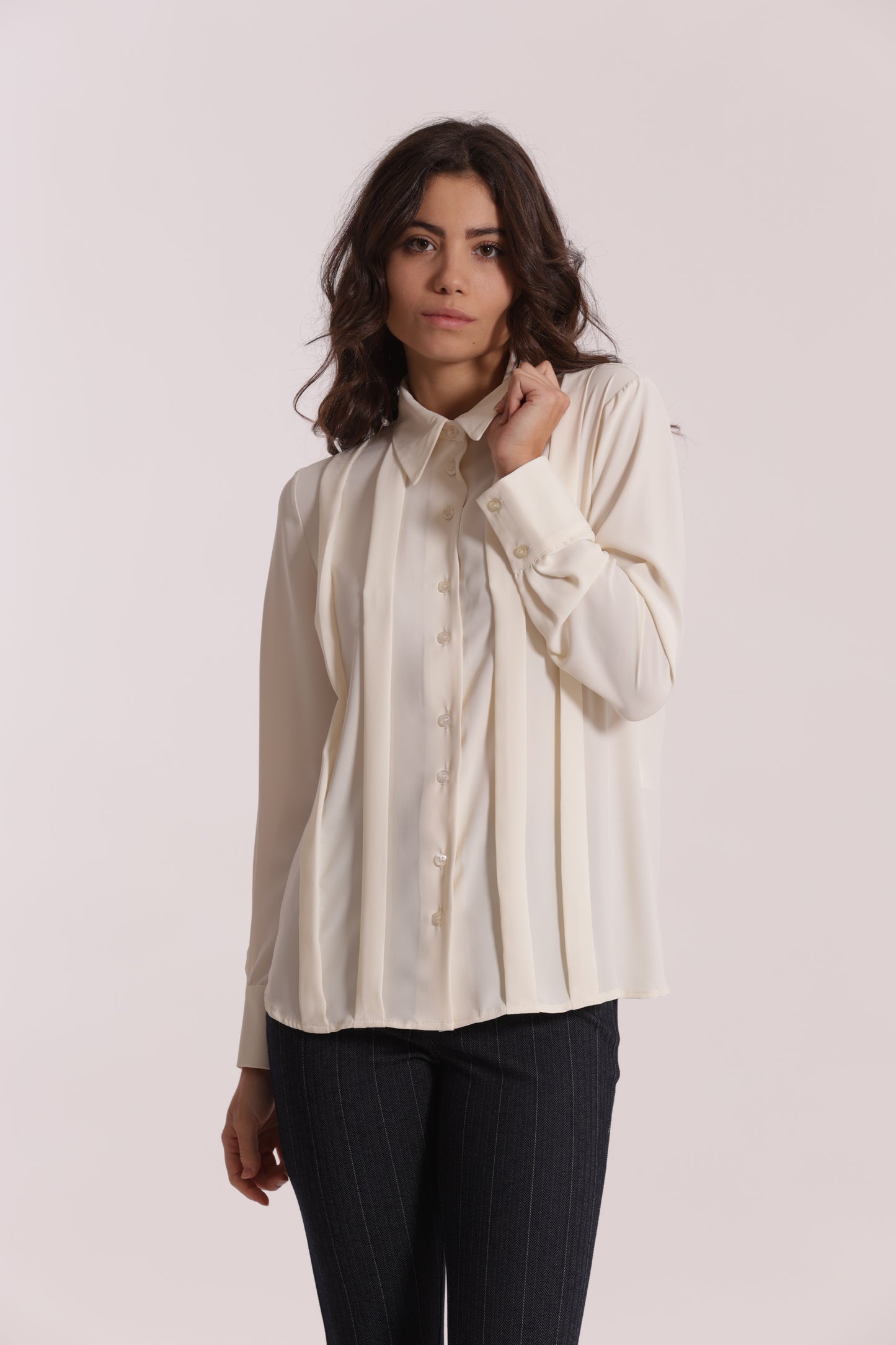 CAMICIA IN SOLTON CON PIEGHE