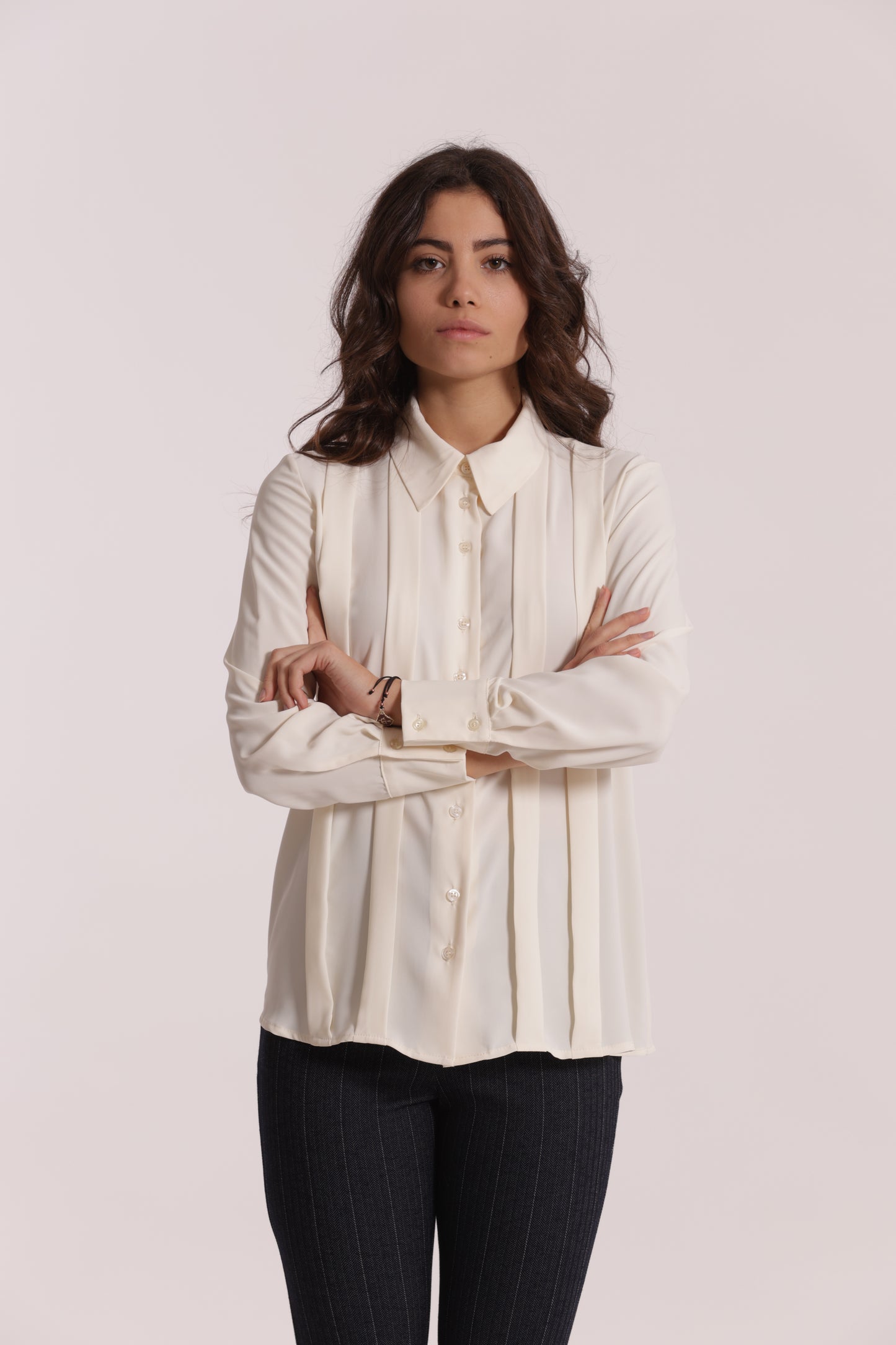 CAMICIA IN SOLTON CON PIEGHE