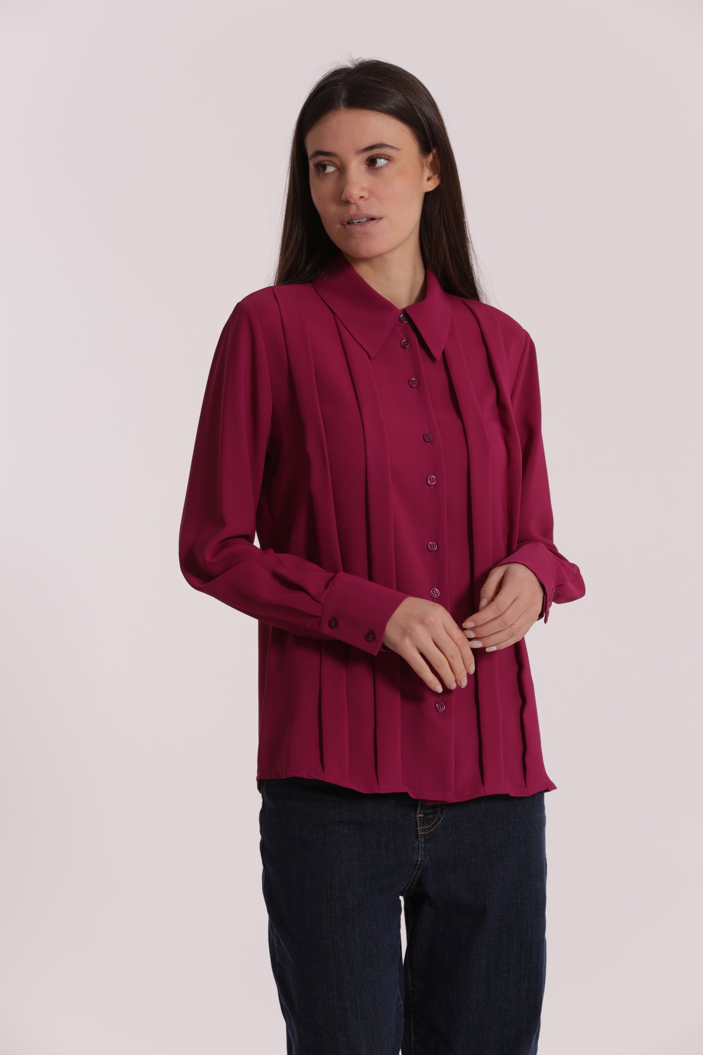 CAMICIA IN SOLTON CON PIEGHE