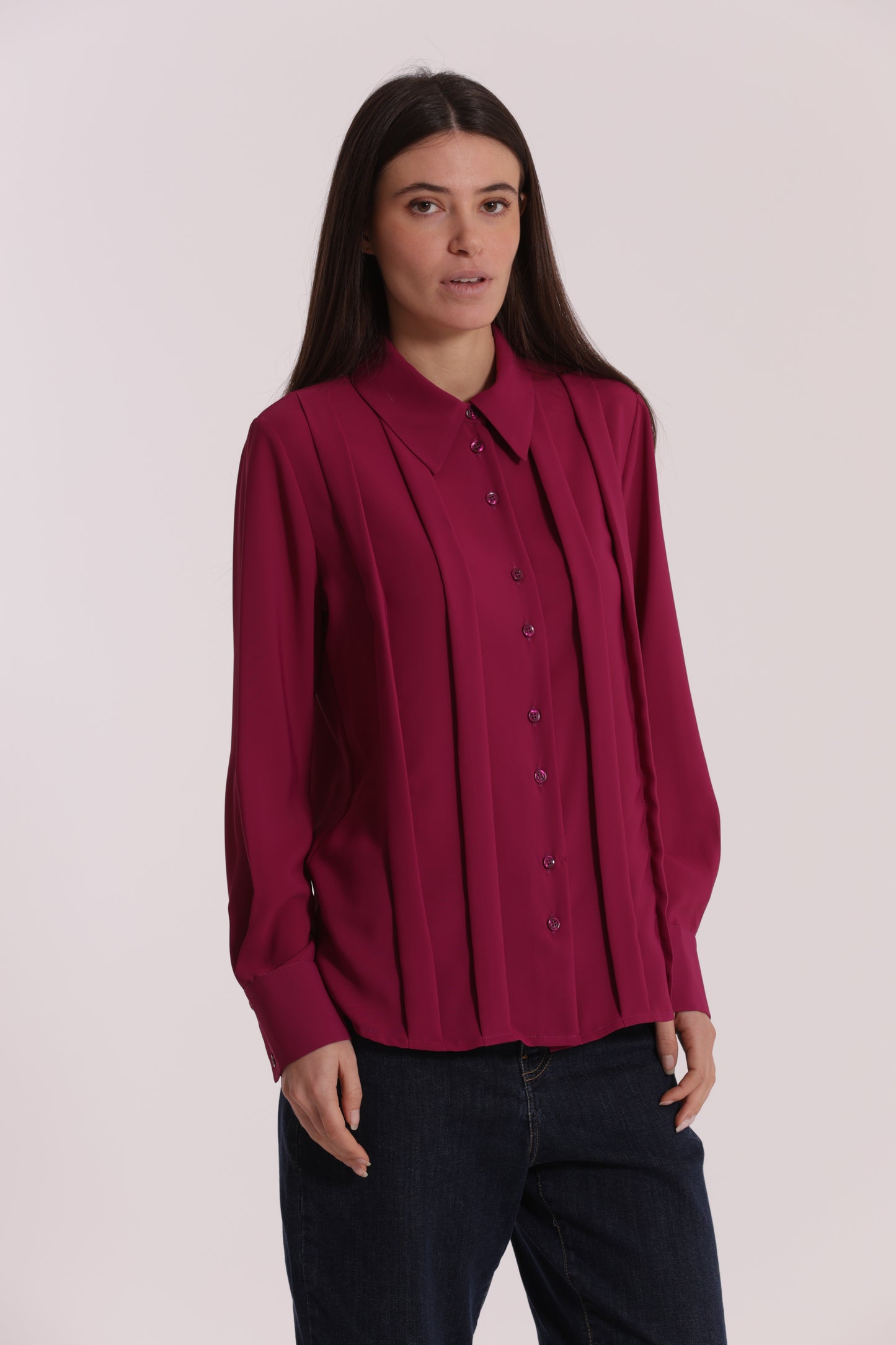 CAMICIA IN SOLTON CON PIEGHE