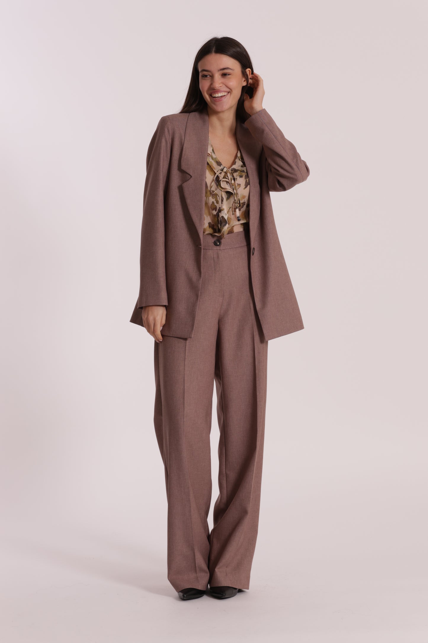 PANTALONE PALAZZO IN TESSUTO FIAMMATO