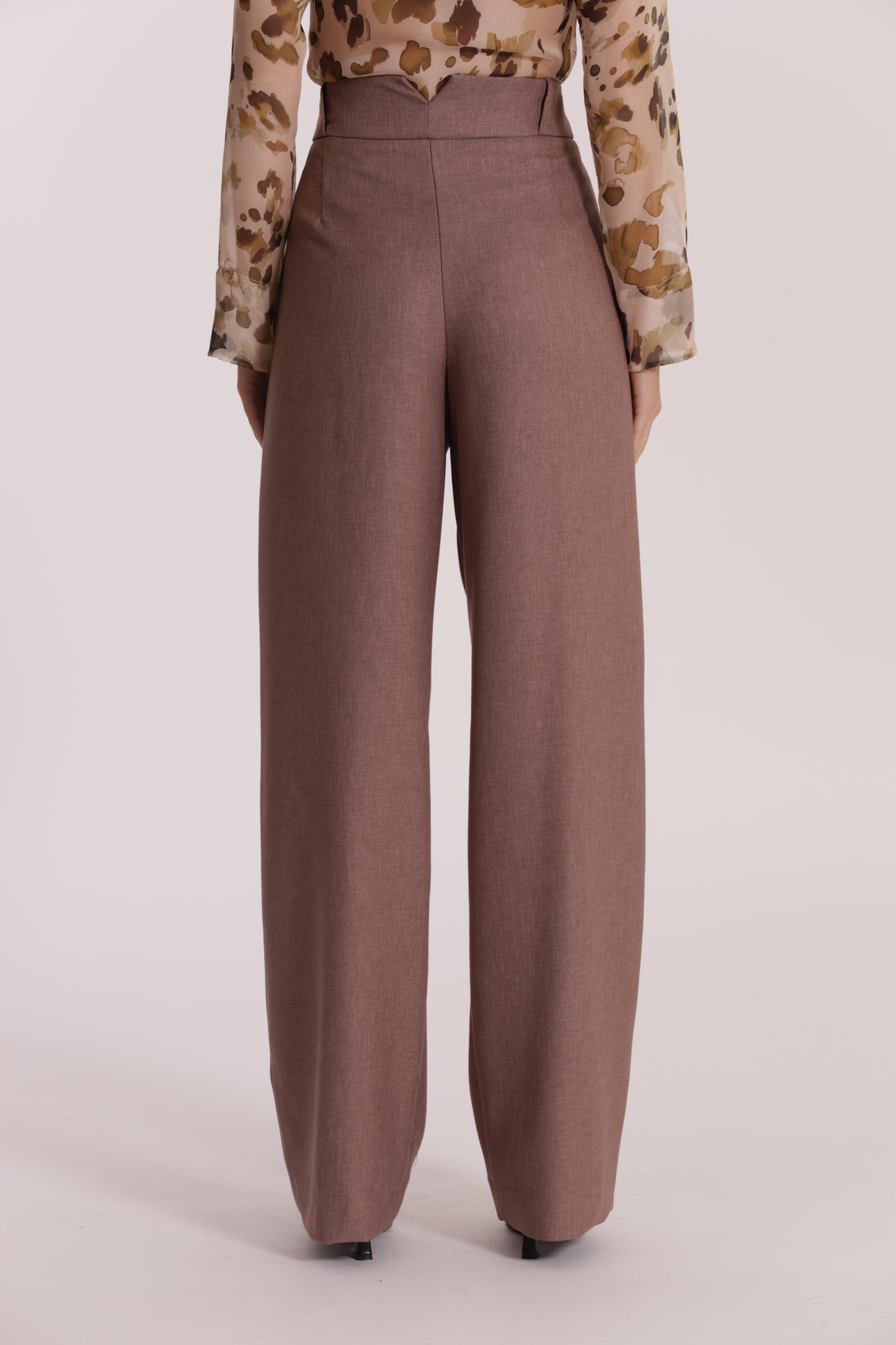 PANTALONE PALAZZO IN TESSUTO FIAMMATO