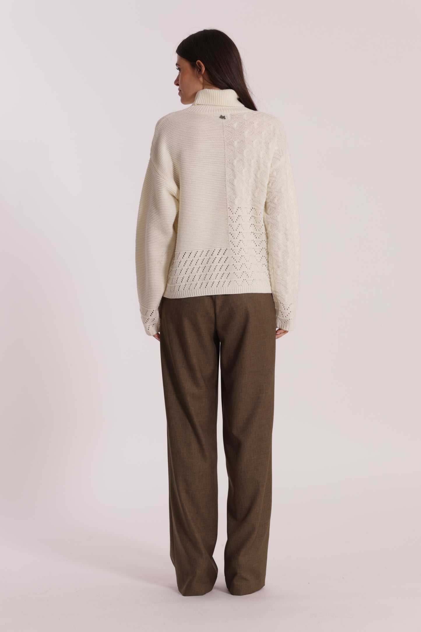 PANTALONE PALAZZO IN TESSUTO FIAMMATO