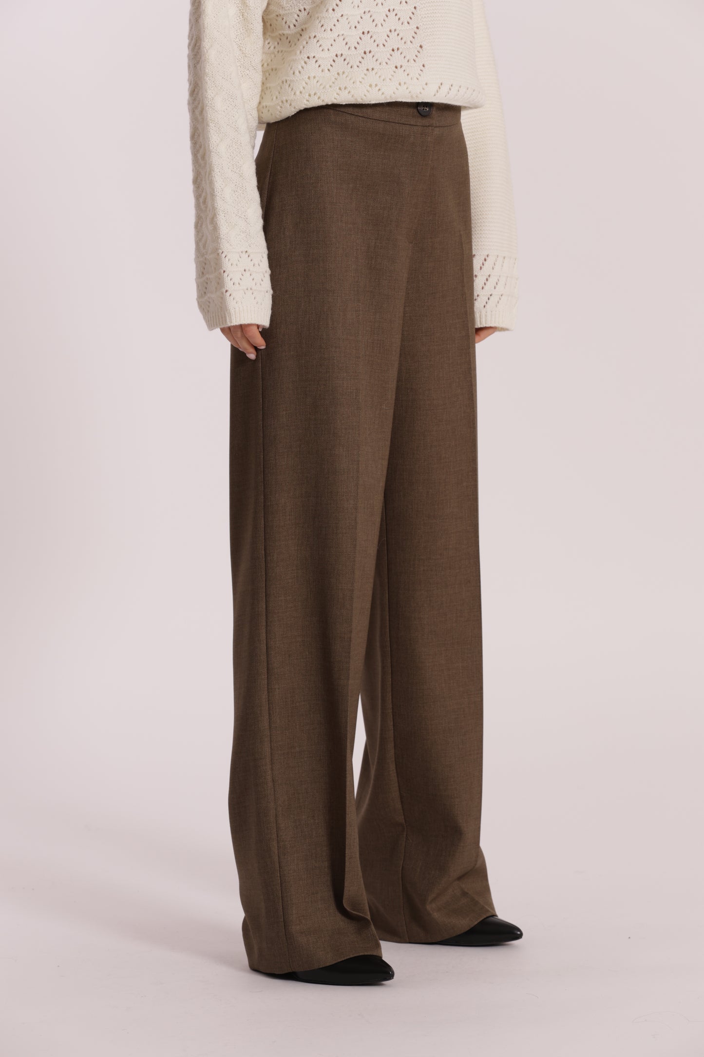 PANTALONE PALAZZO IN TESSUTO FIAMMATO
