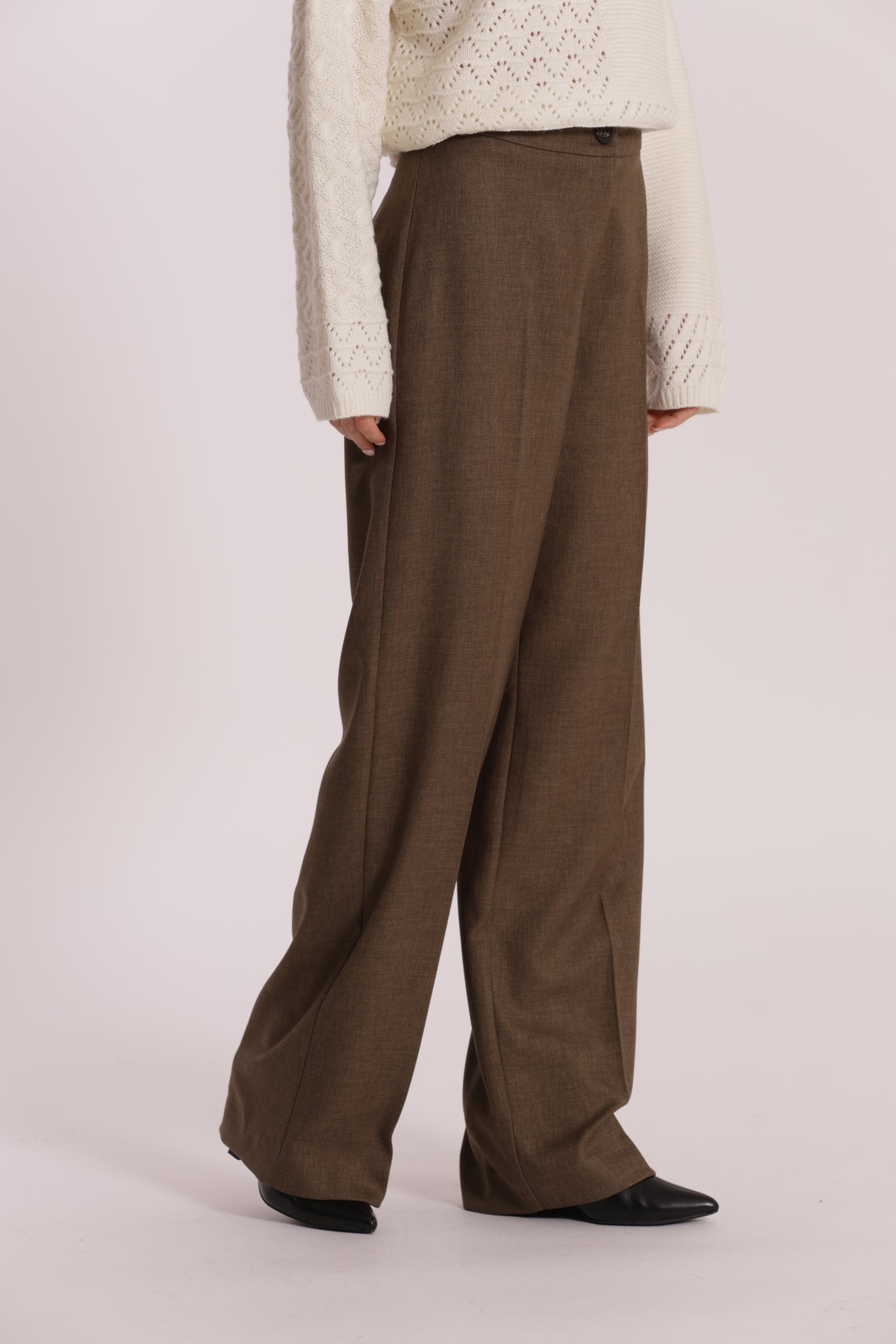 PANTALONE PALAZZO IN TESSUTO FIAMMATO