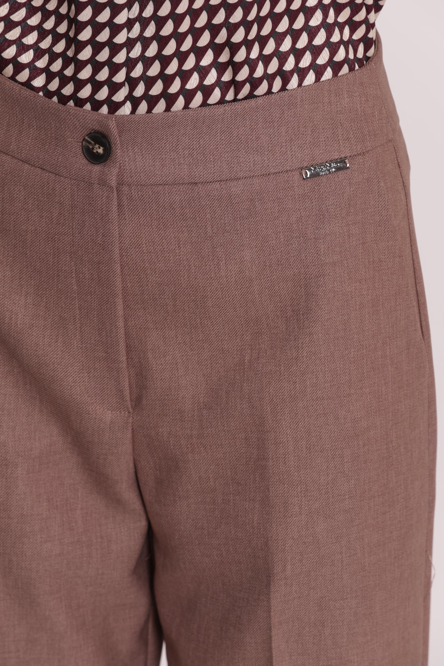 PANTALONE CROPPED IN TESSUTO FIAMMATO