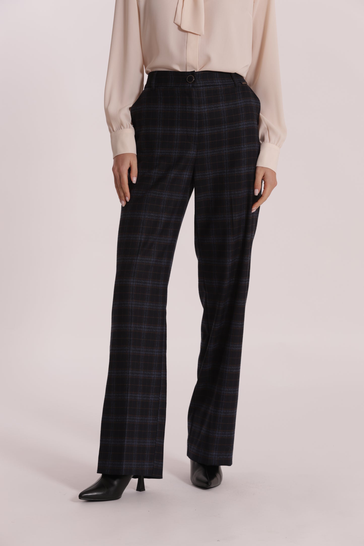 PANTALONE DRITTO TESSUTO CHECK