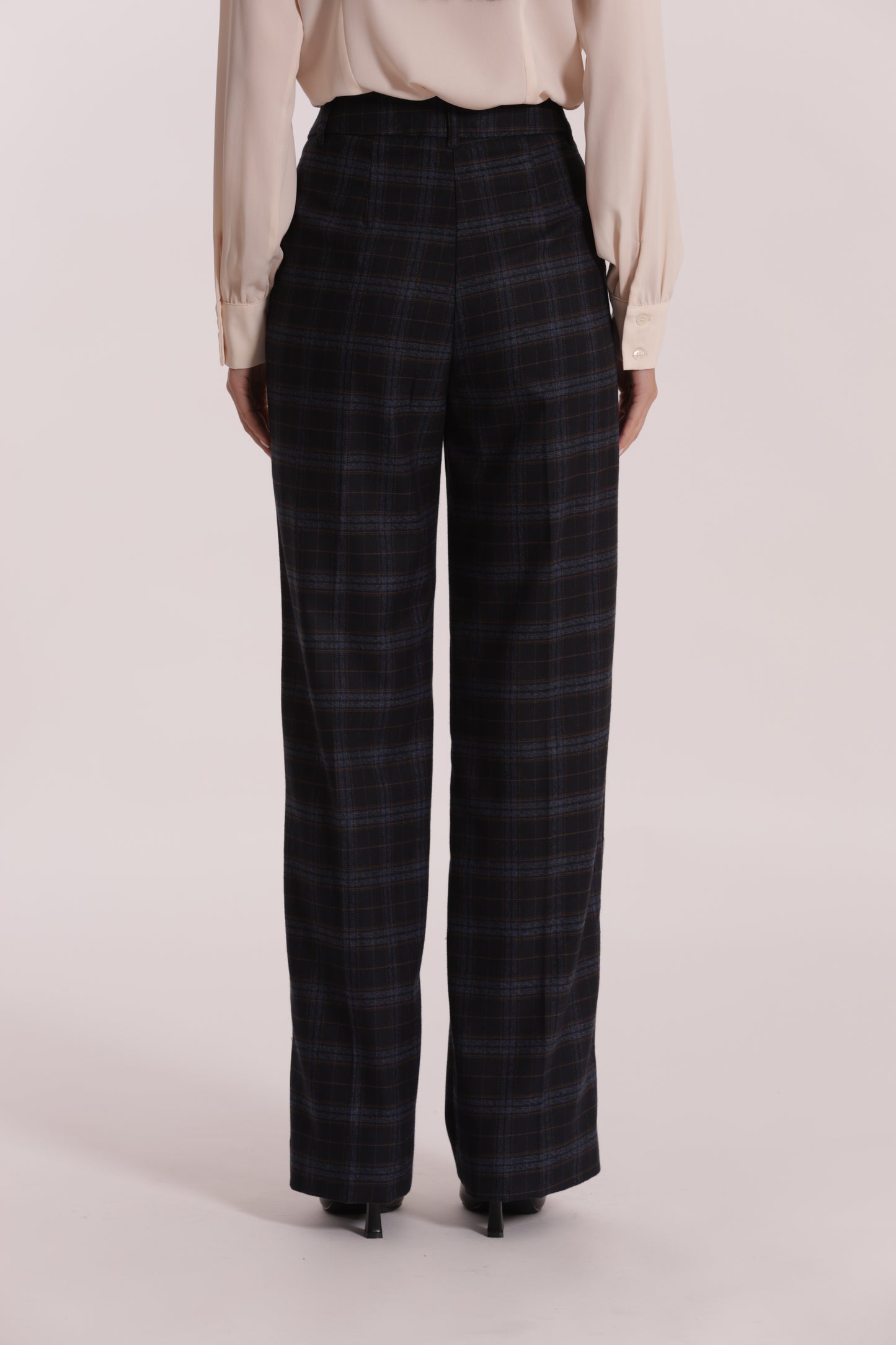 PANTALONE DRITTO TESSUTO CHECK