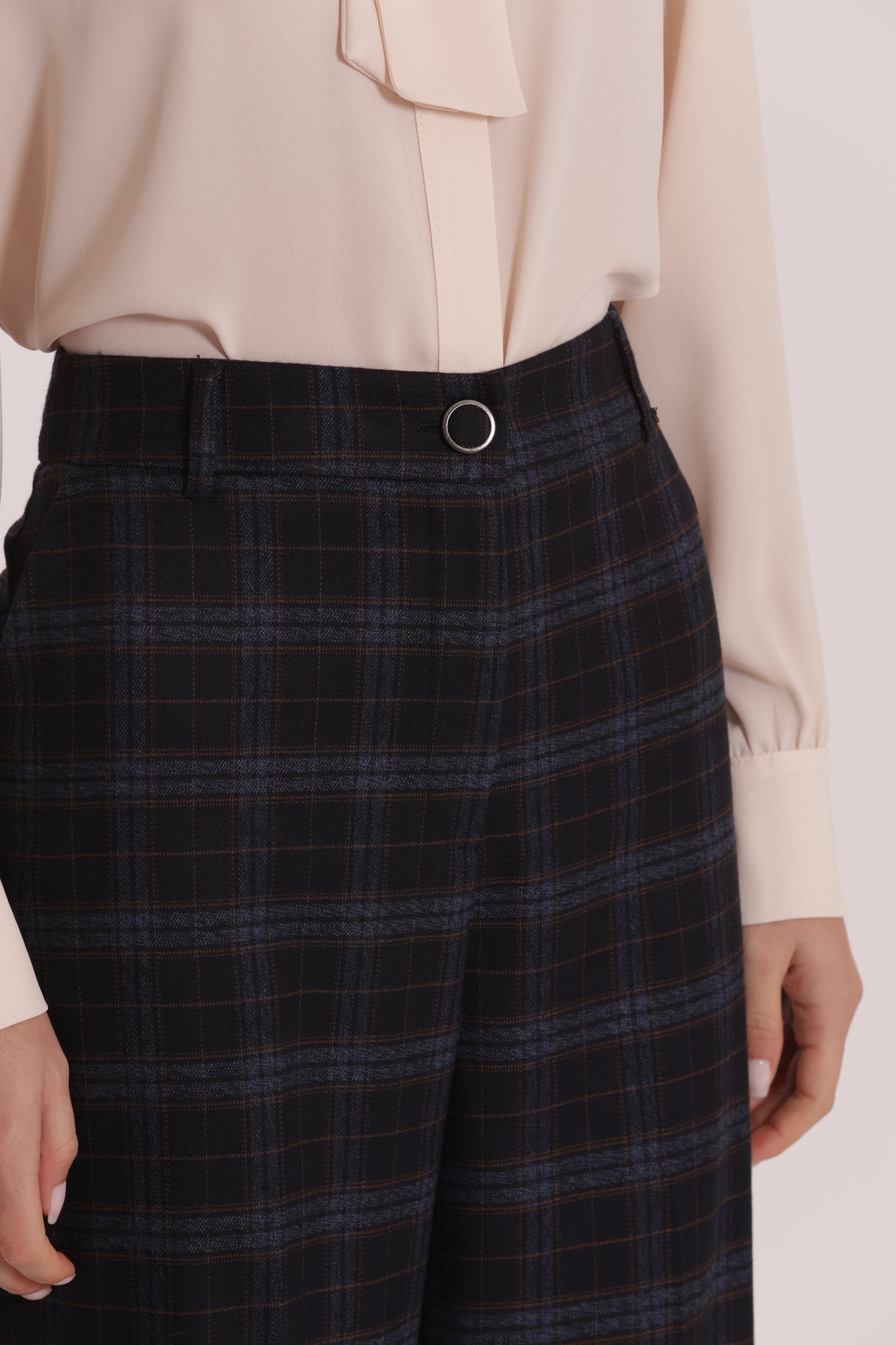 PANTALONE DRITTO TESSUTO CHECK