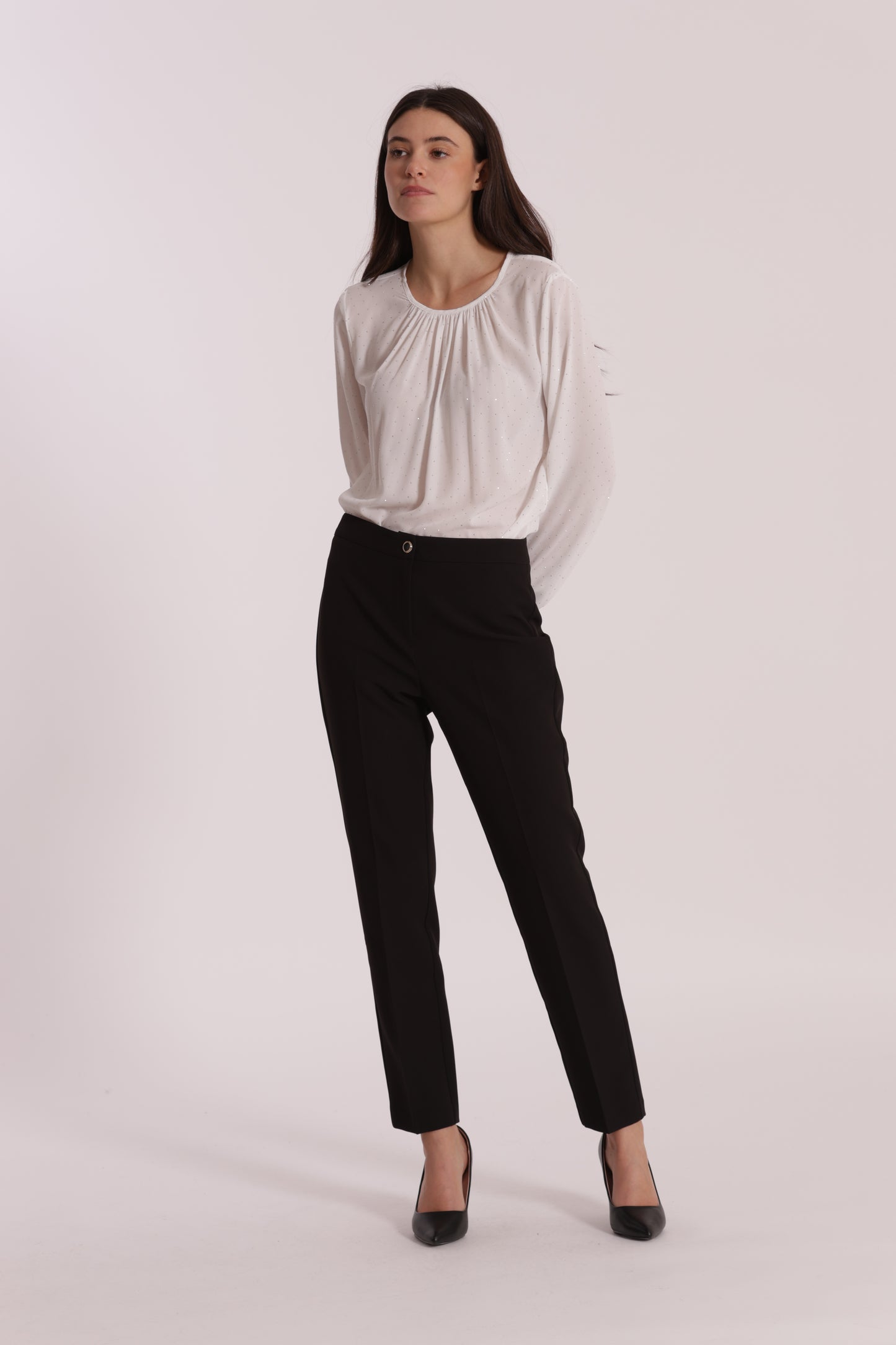 PANTALONE SIGARETTA IN TESSUTO TECNICO