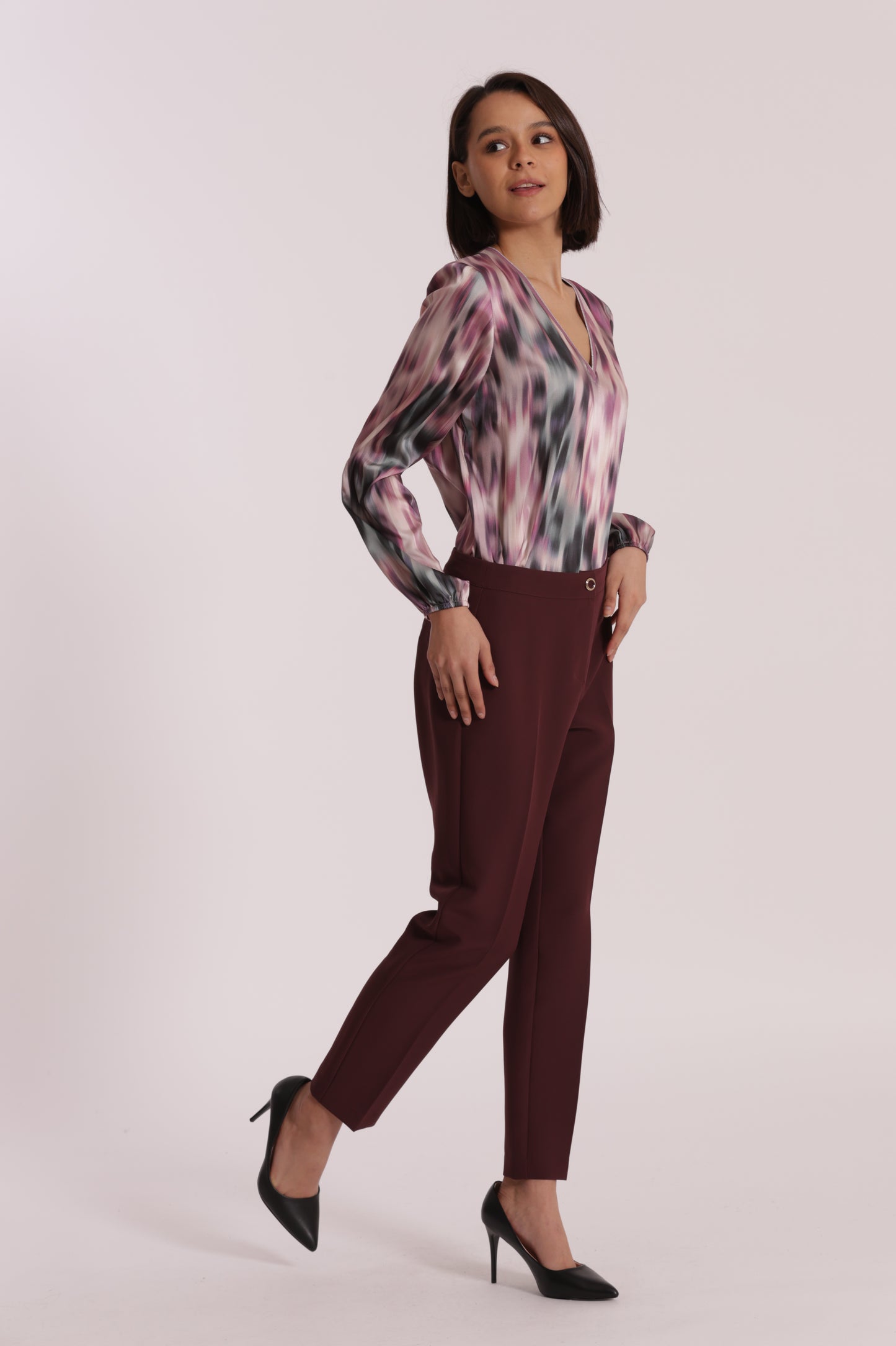 PANTALONE SIGARETTA IN TESSUTO TECNICO