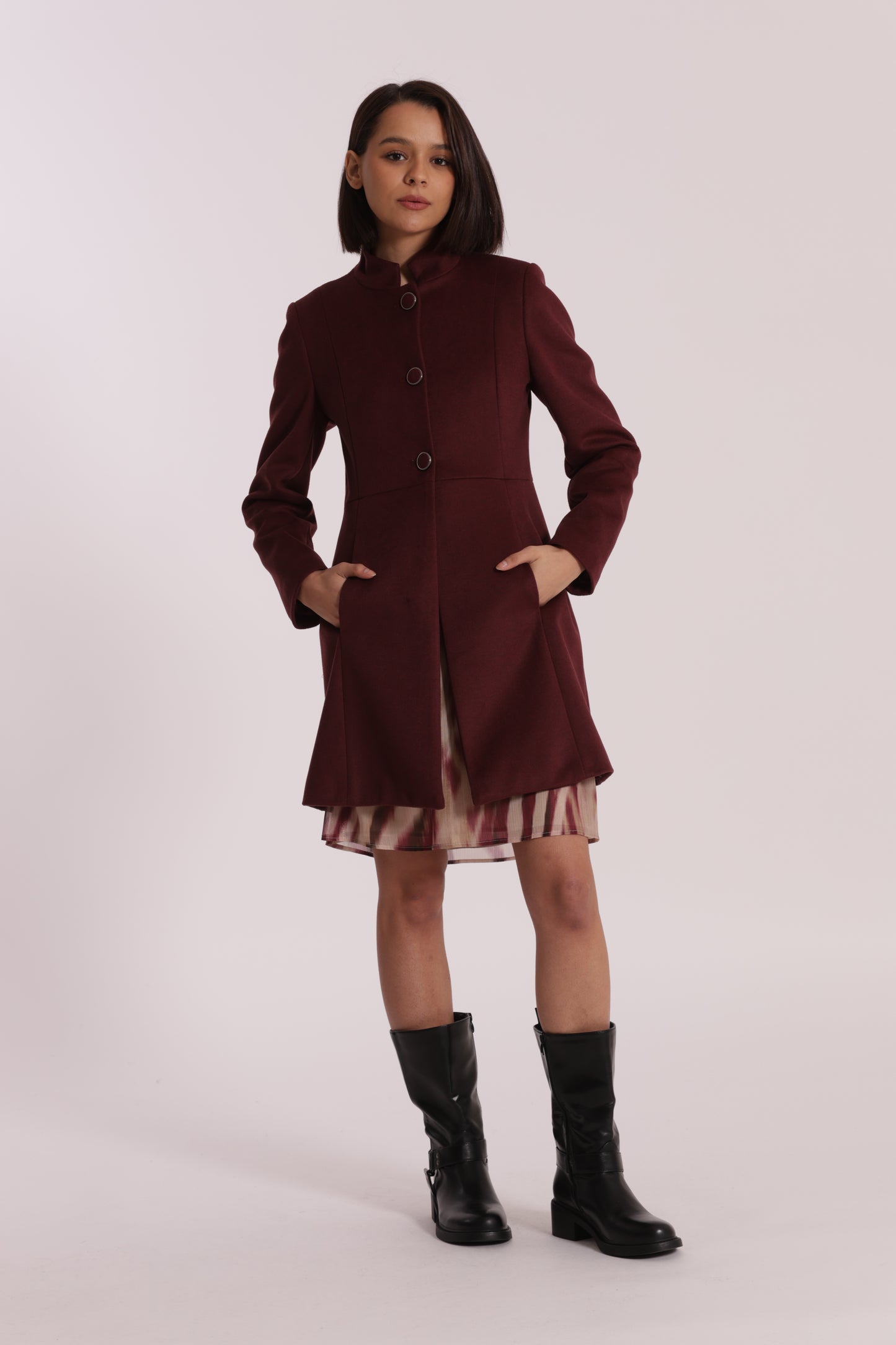 CAPPOTTO BARONETTO CON COLLO ALLA COREANA