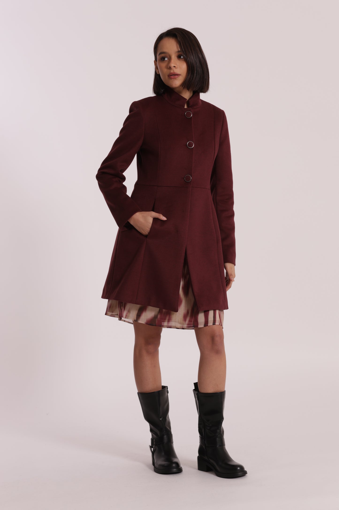 CAPPOTTO BARONETTO CON COLLO ALLA COREANA
