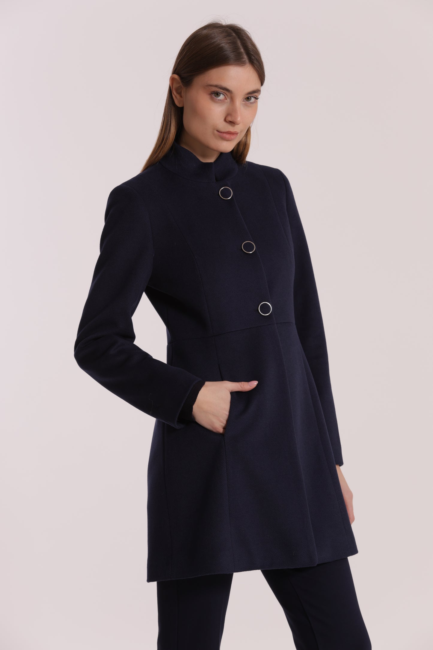 CAPPOTTO BARONETTO CON COLLO ALLA COREANA