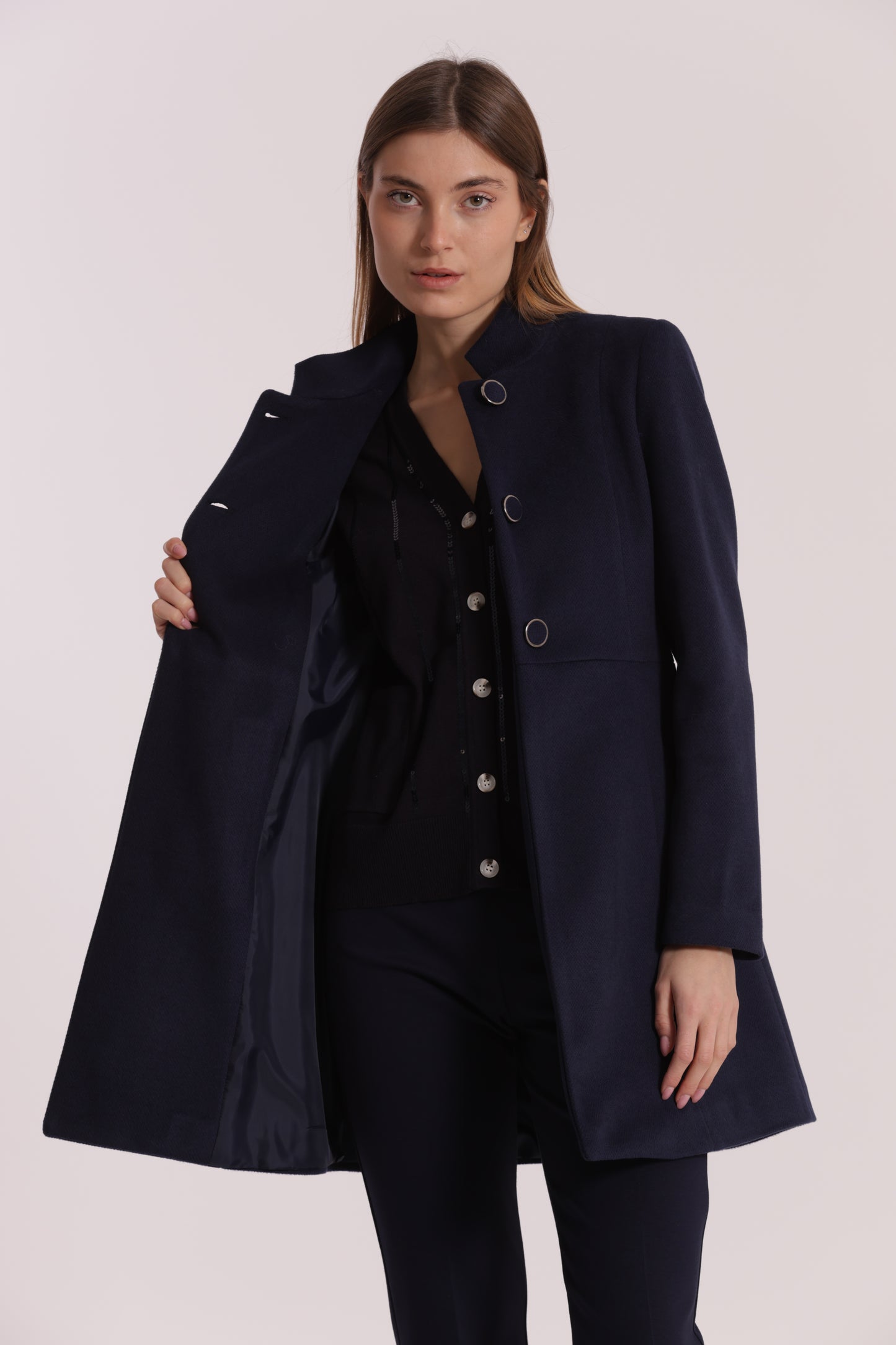 CAPPOTTO BARONETTO CON COLLO ALLA COREANA