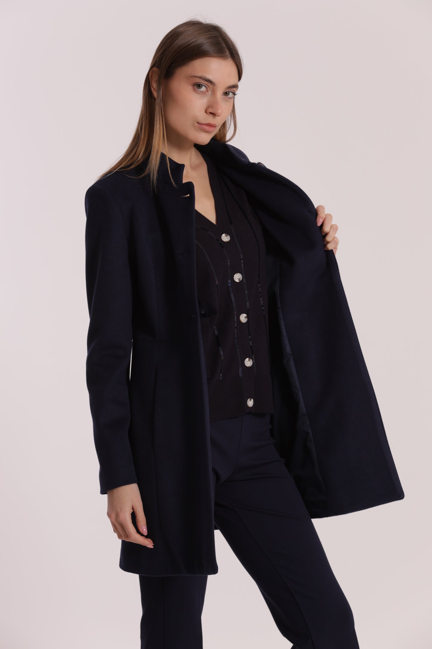 CAPPOTTO BARONETTO CON COLLO ALLA COREANA