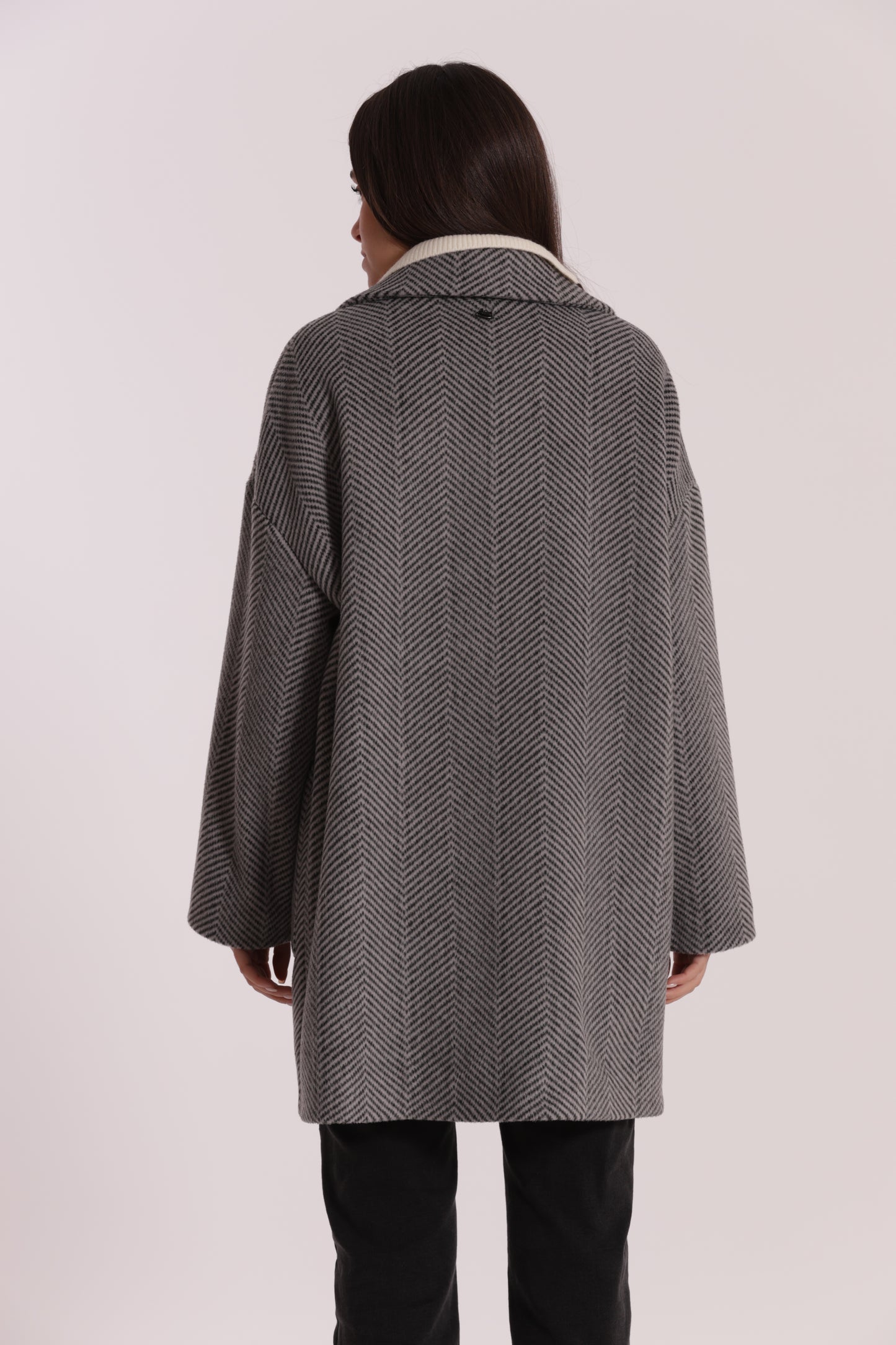 CAPPOTTO OVER TESSUTO SPIGATO