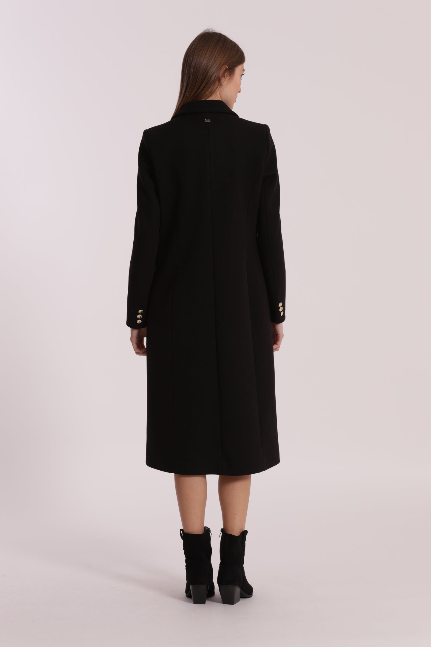 CAPPOTTO LUNGO TESSUTO DIAGONALE