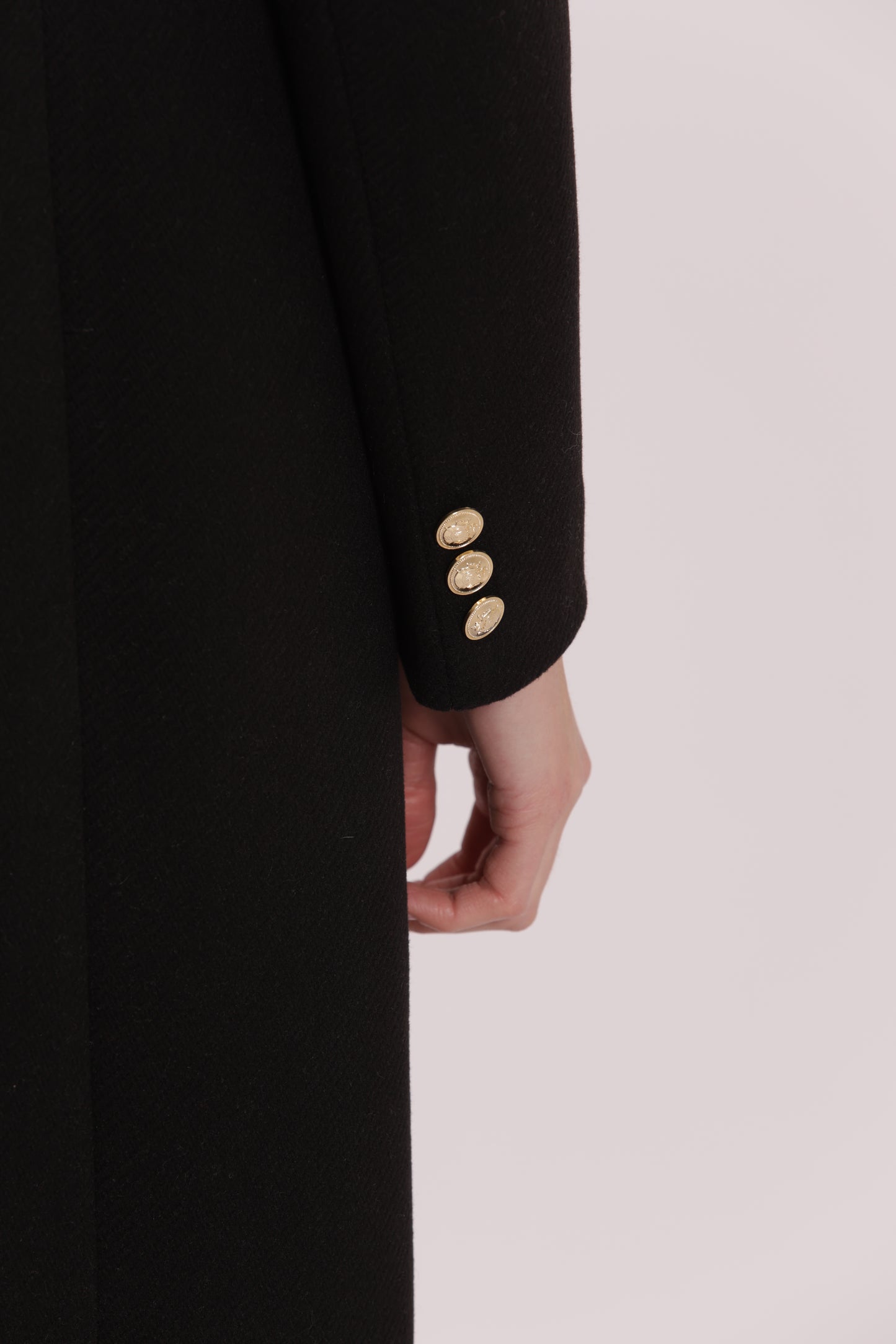CAPPOTTO LUNGO TESSUTO DIAGONALE