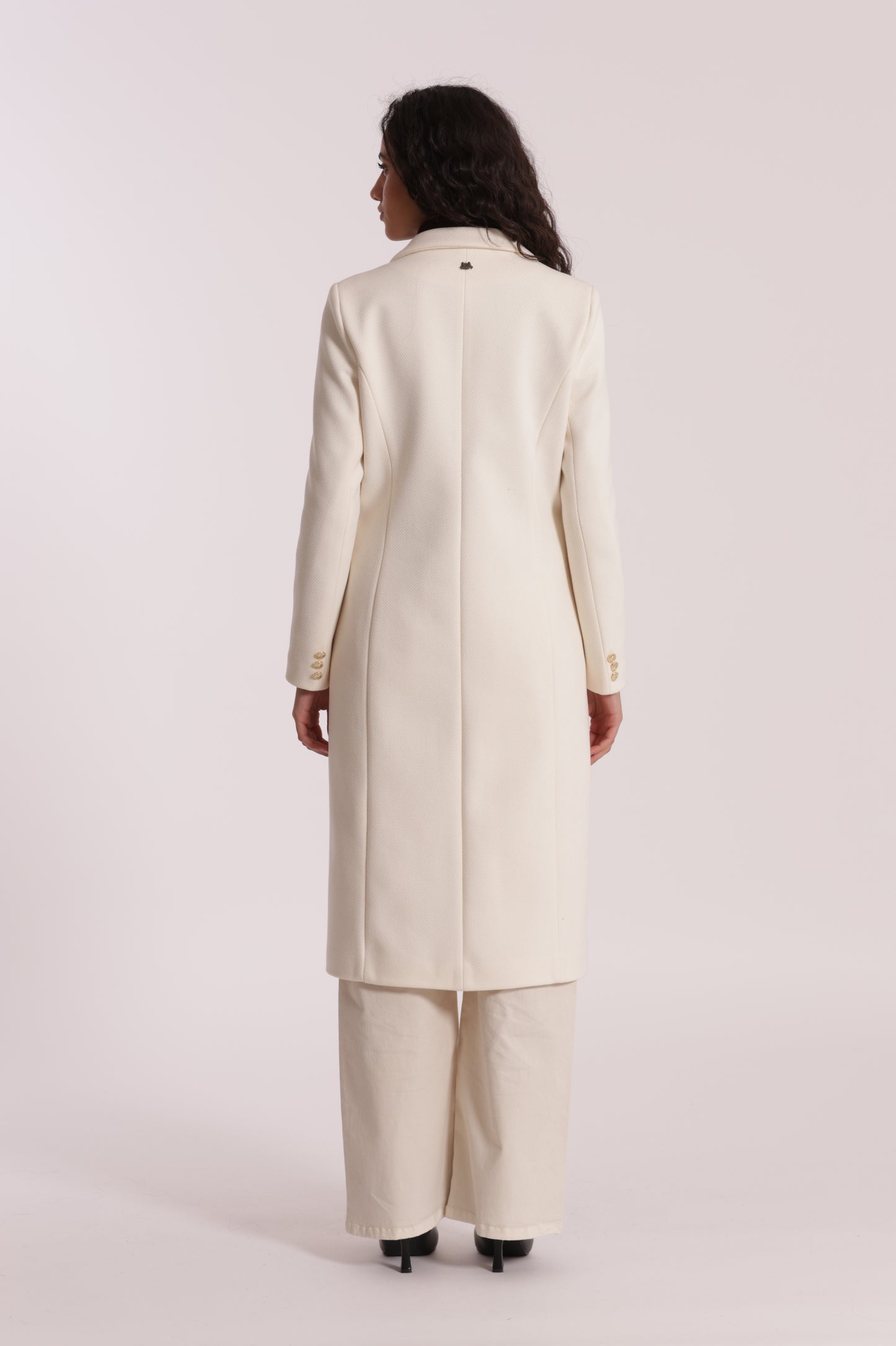 CAPPOTTO LUNGO TESSUTO DIAGONALE