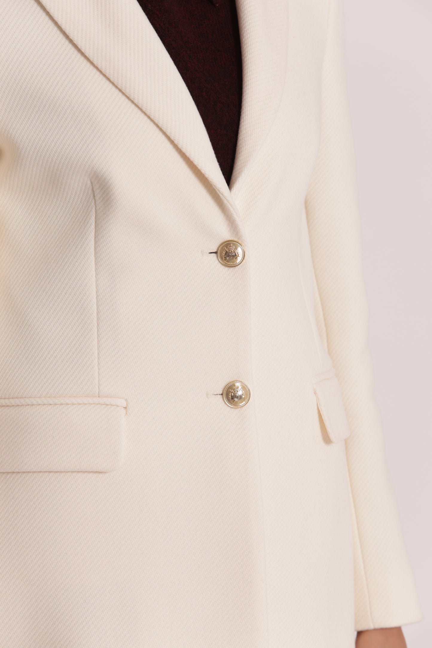 CAPPOTTO LUNGO TESSUTO DIAGONALE