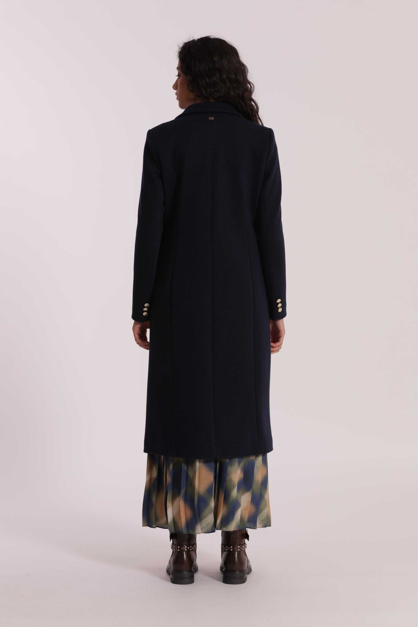 CAPPOTTO LUNGO TESSUTO DIAGONALE