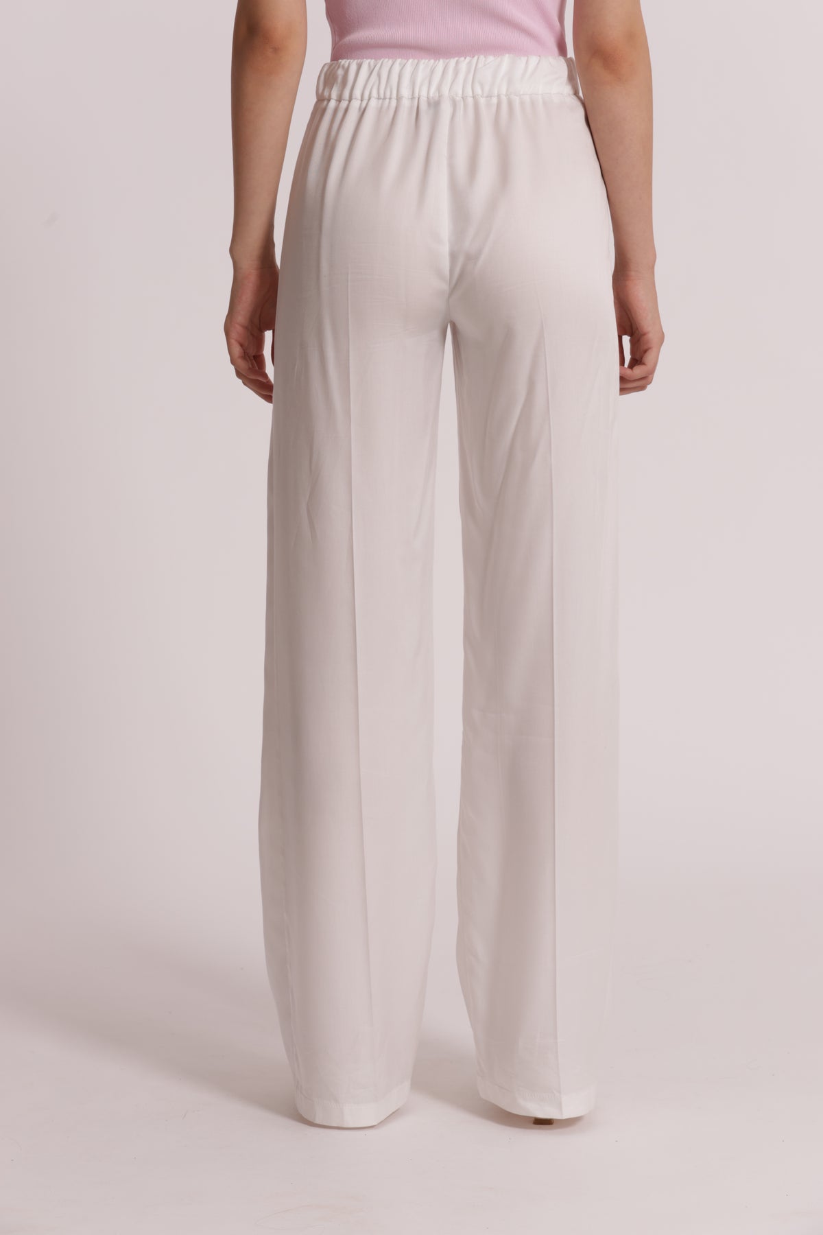 PANTALONE DRITTO IN LYOCELL CON ELASTICO