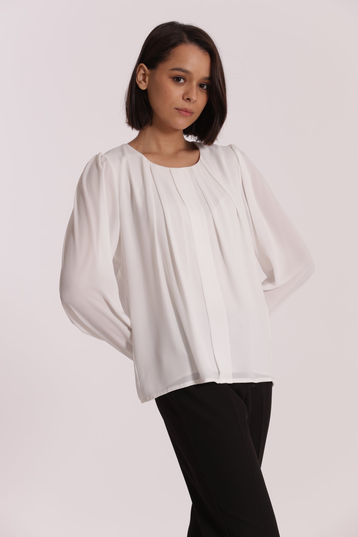 BLUSA CON PIEGHE