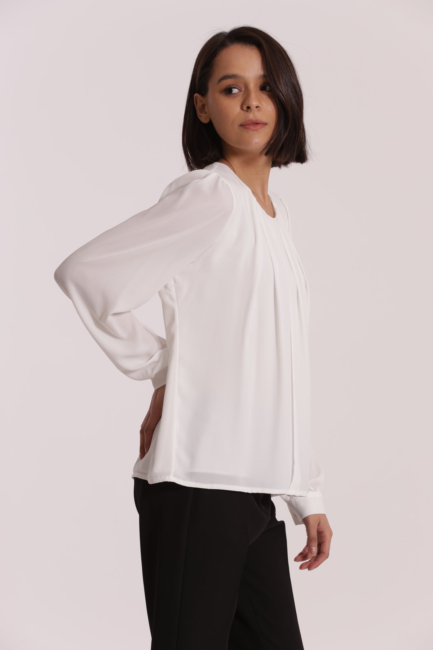 BLUSA CON PIEGHE