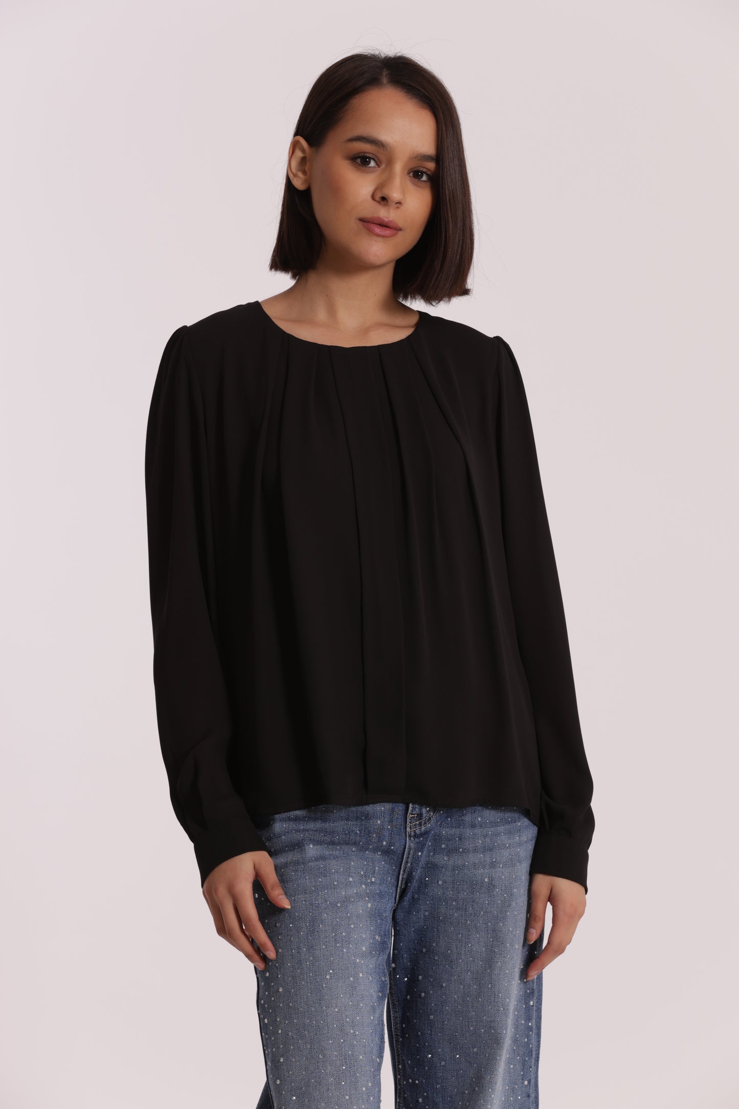 BLUSA CON PIEGHE