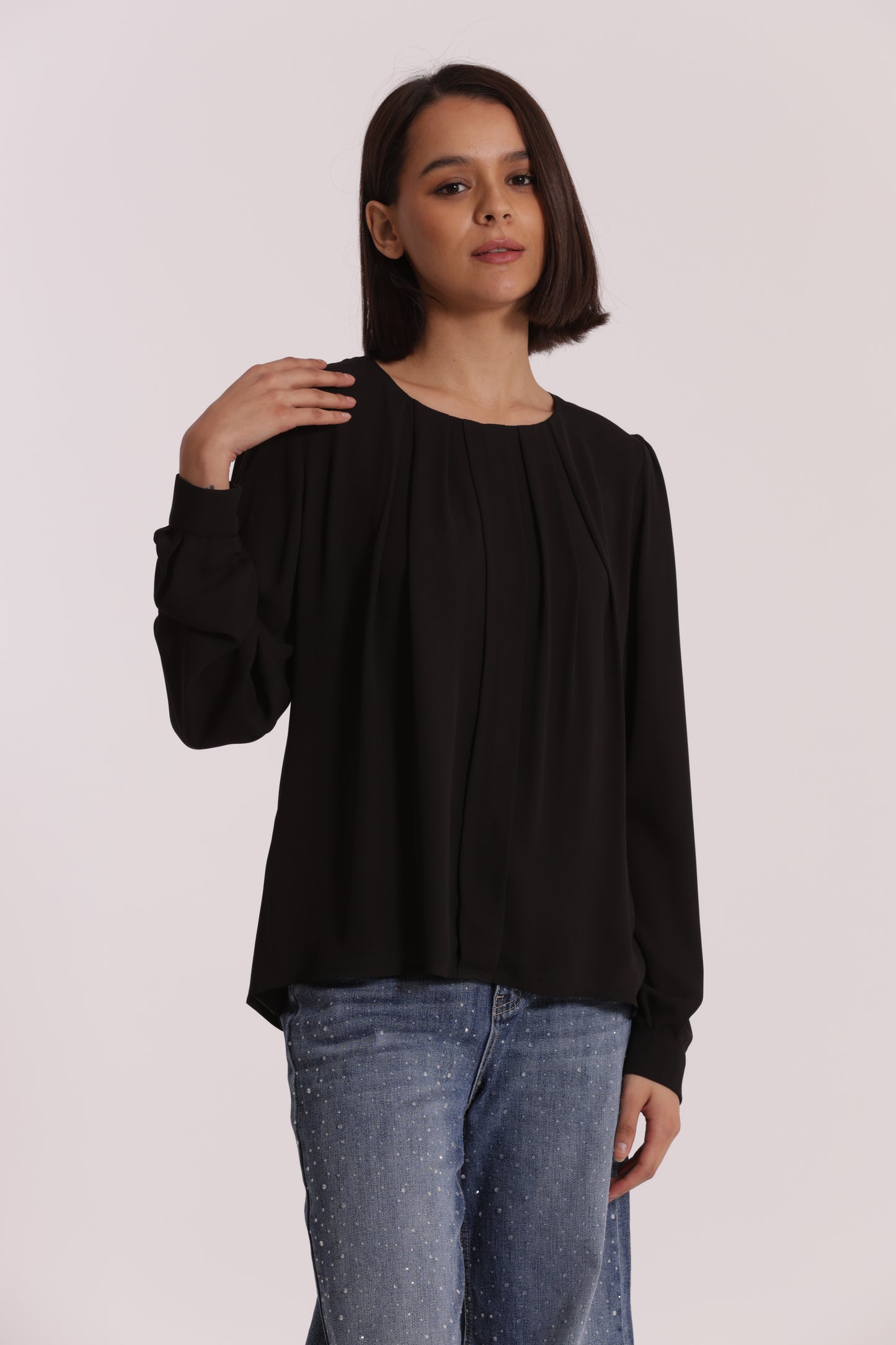 BLUSA CON PIEGHE